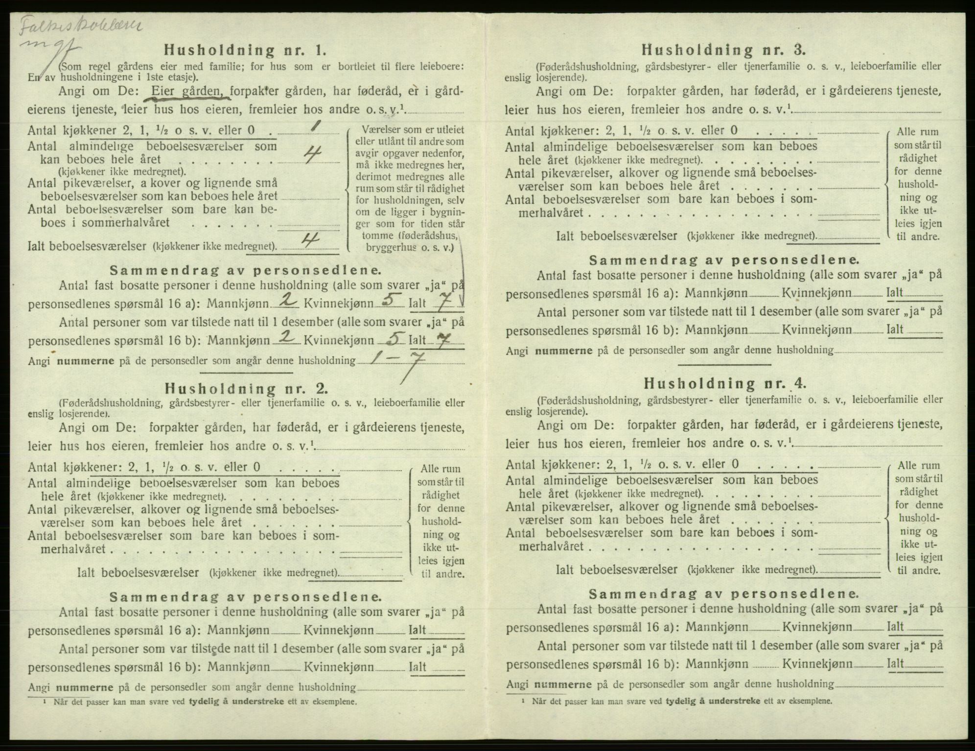 SAB, 1920 census for Samnanger, 1920, p. 468