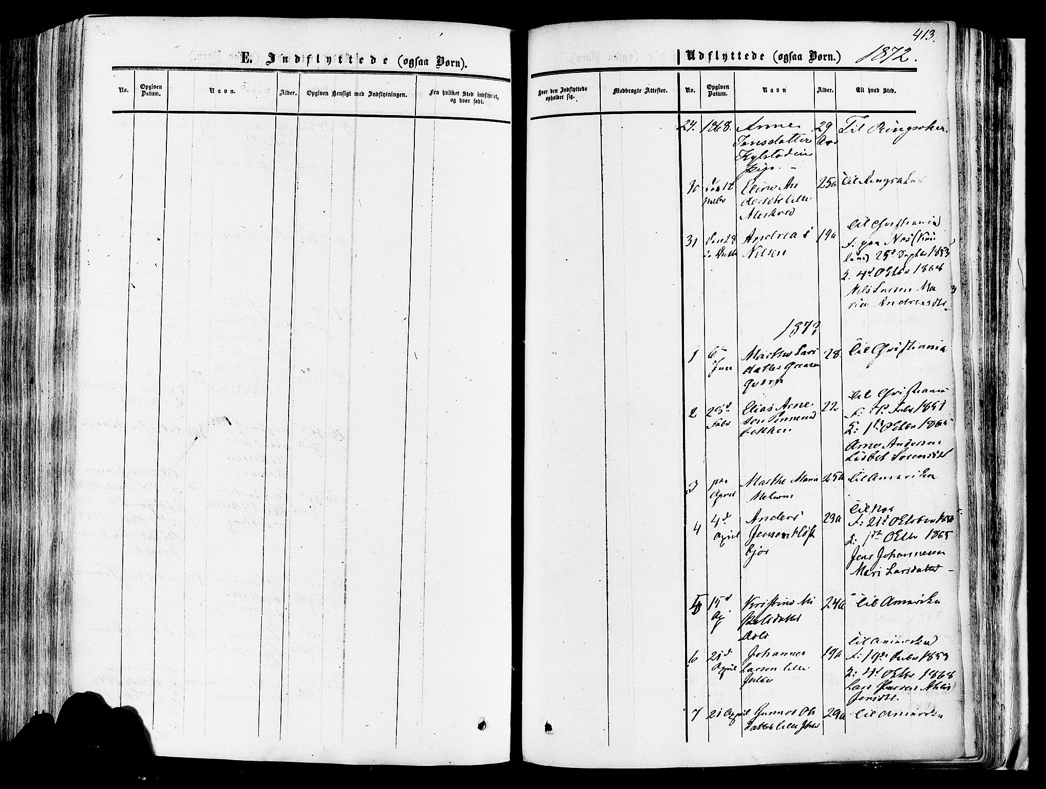 Vang prestekontor, Hedmark, SAH/PREST-008/H/Ha/Haa/L0013: Parish register (official) no. 13, 1855-1879, p. 413