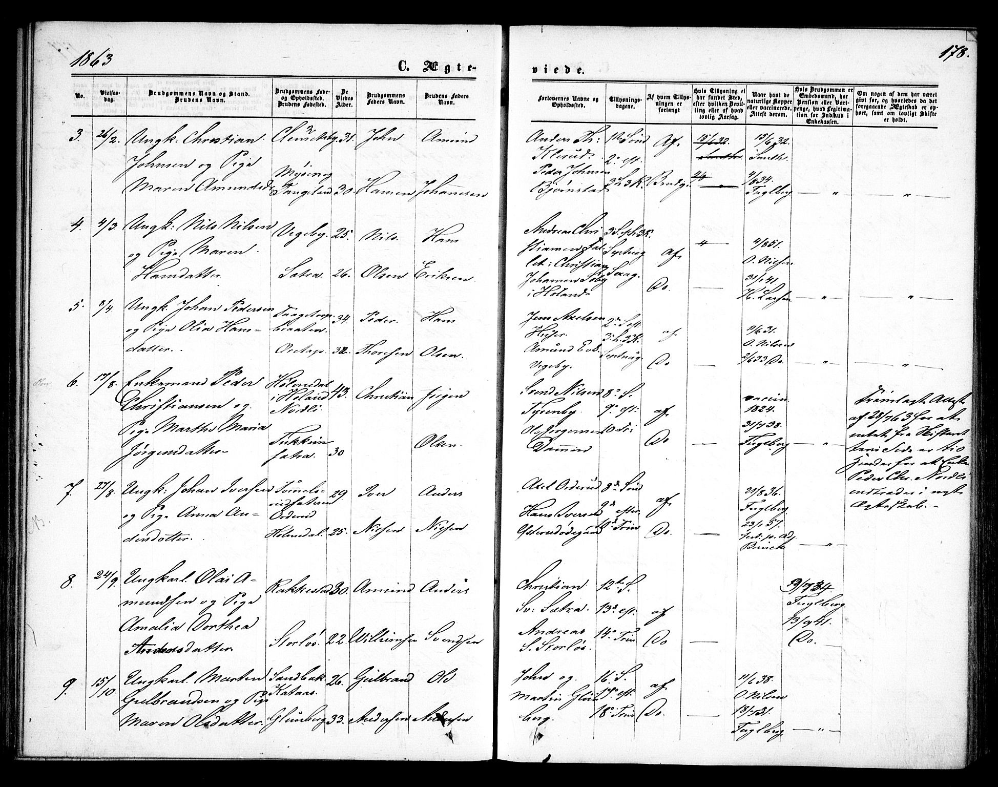 Rødenes prestekontor Kirkebøker, SAO/A-2005/F/Fa/L0007: Parish register (official) no. I 7, 1860-1869, p. 178