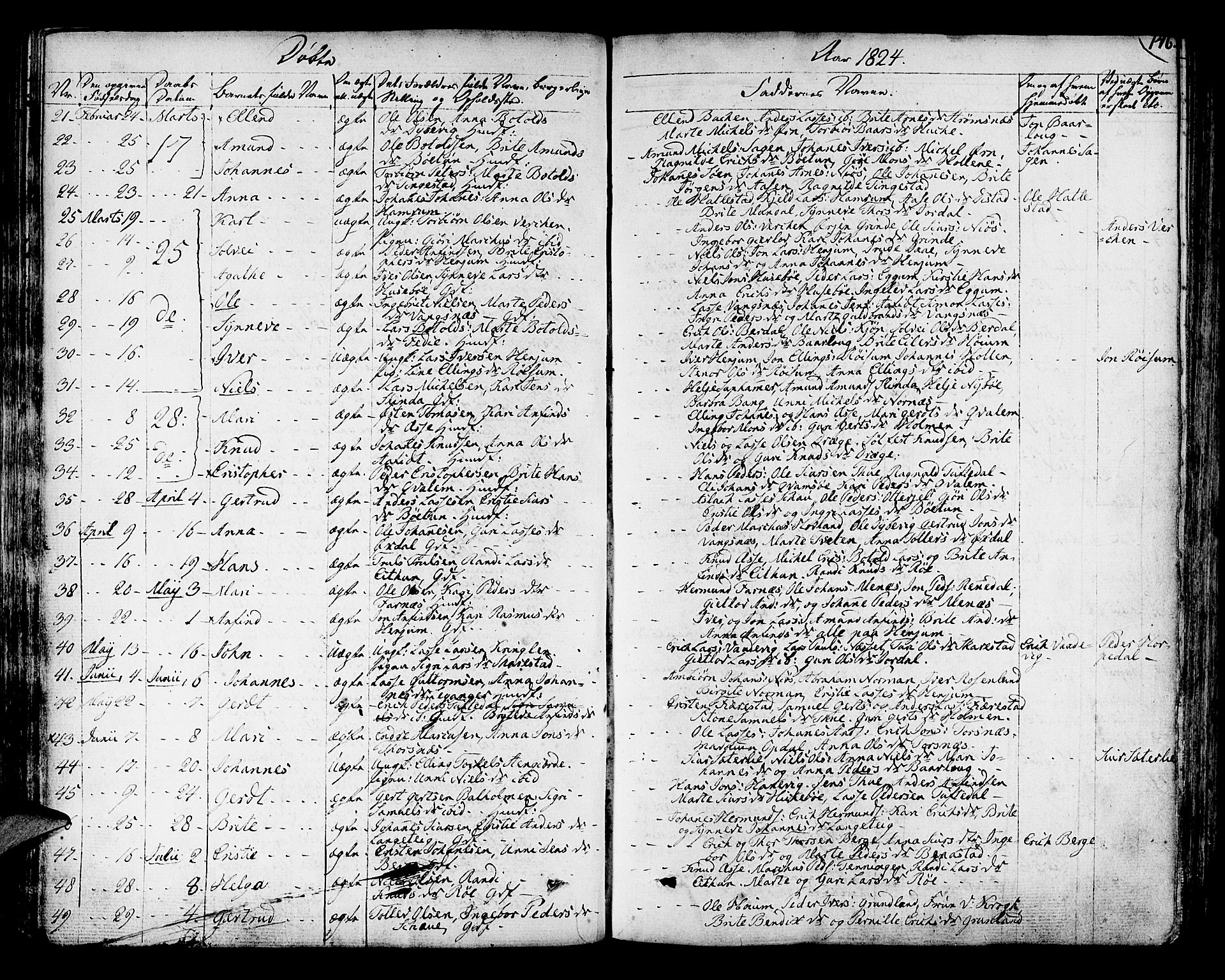 Leikanger sokneprestembete, SAB/A-81001: Parish register (official) no. A 6, 1810-1838, p. 146