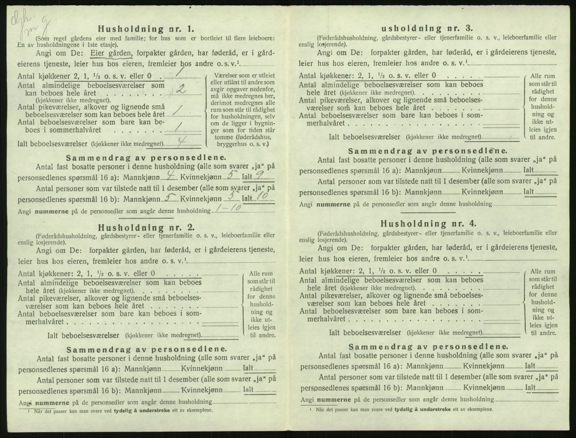 SAST, 1920 census for Bjerkreim, 1920, p. 577