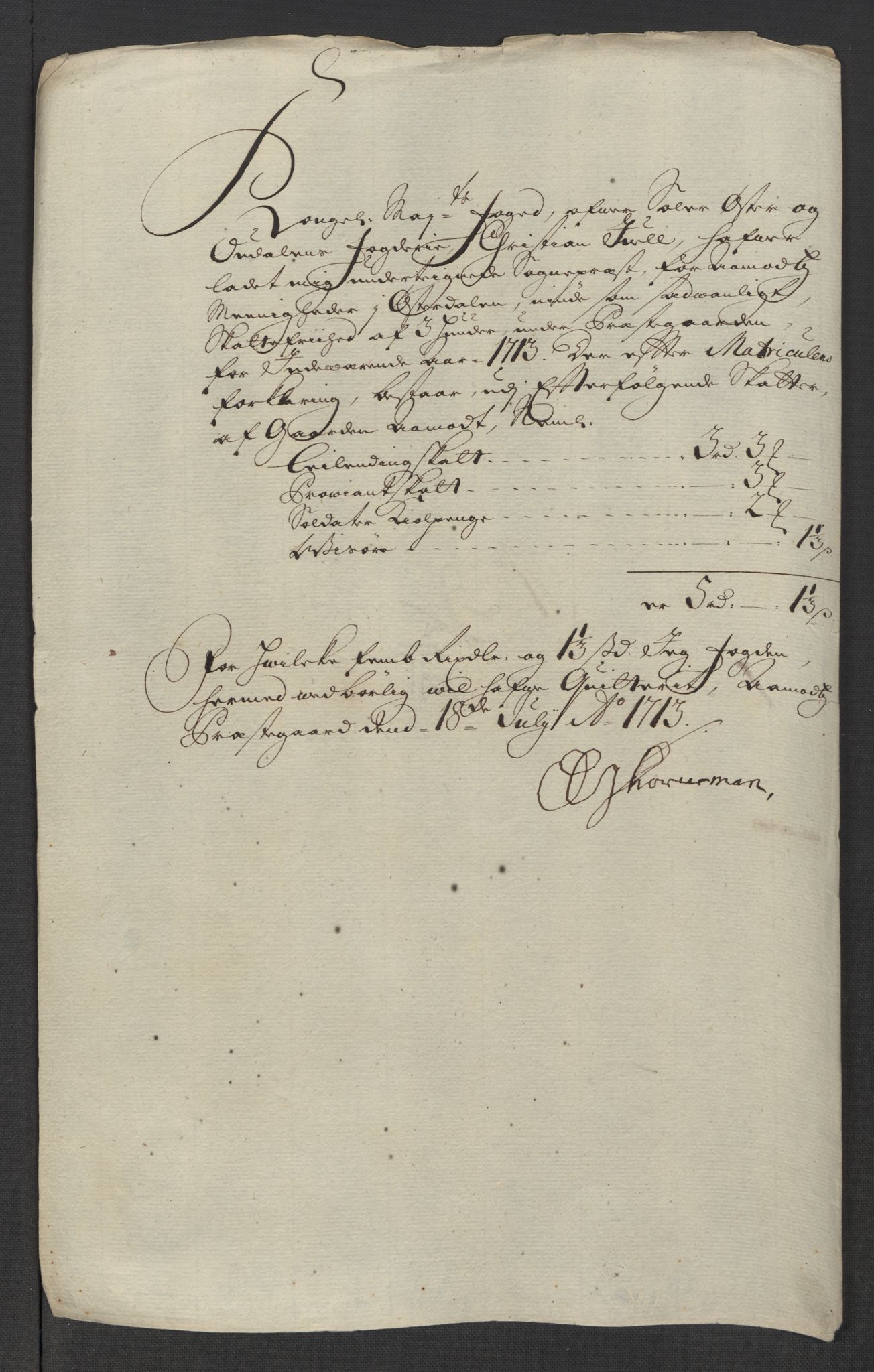 Rentekammeret inntil 1814, Reviderte regnskaper, Fogderegnskap, RA/EA-4092/R13/L0850: Fogderegnskap Solør, Odal og Østerdal, 1713, p. 386