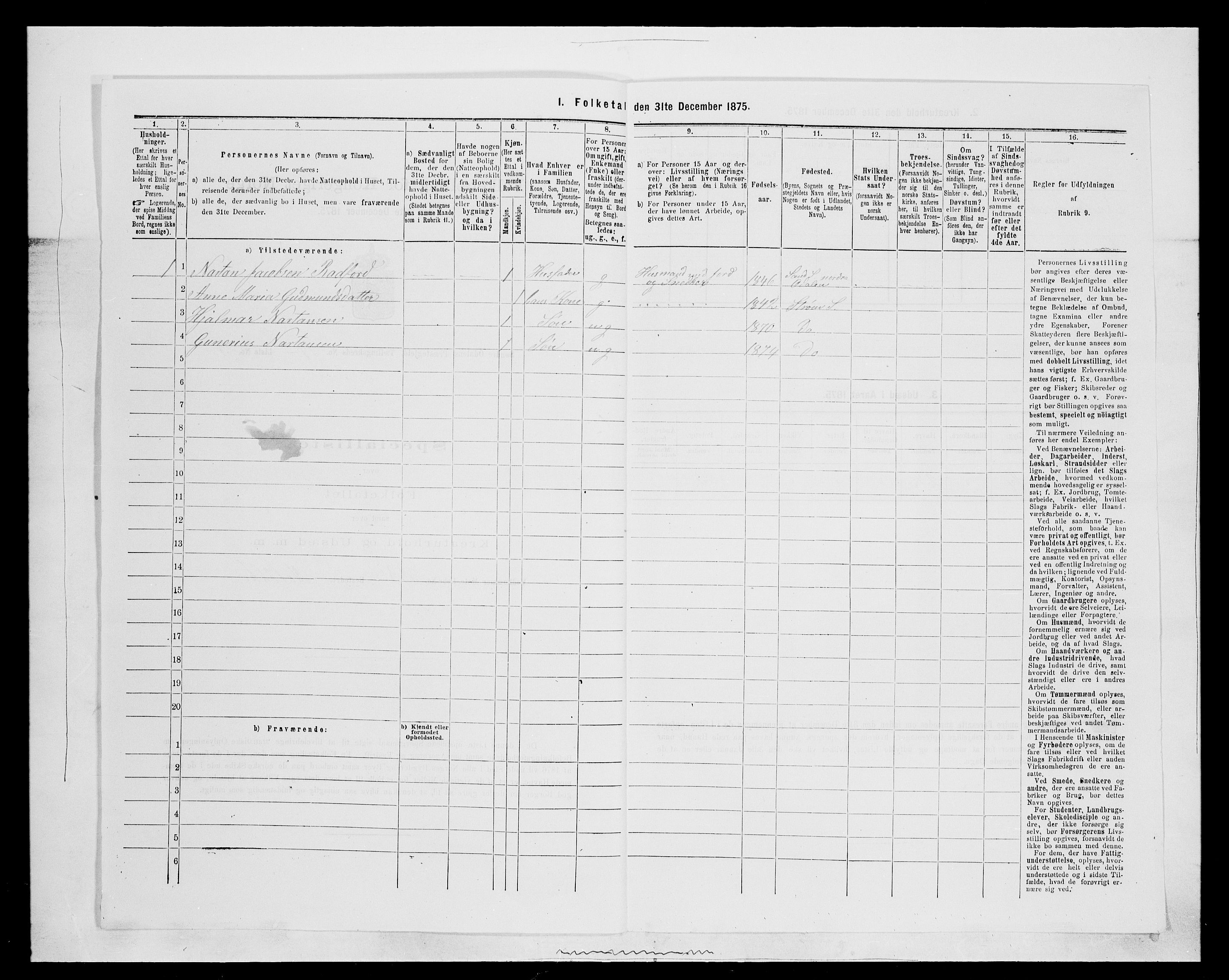 SAH, 1875 census for 0419P Sør-Odal, 1875, p. 1330