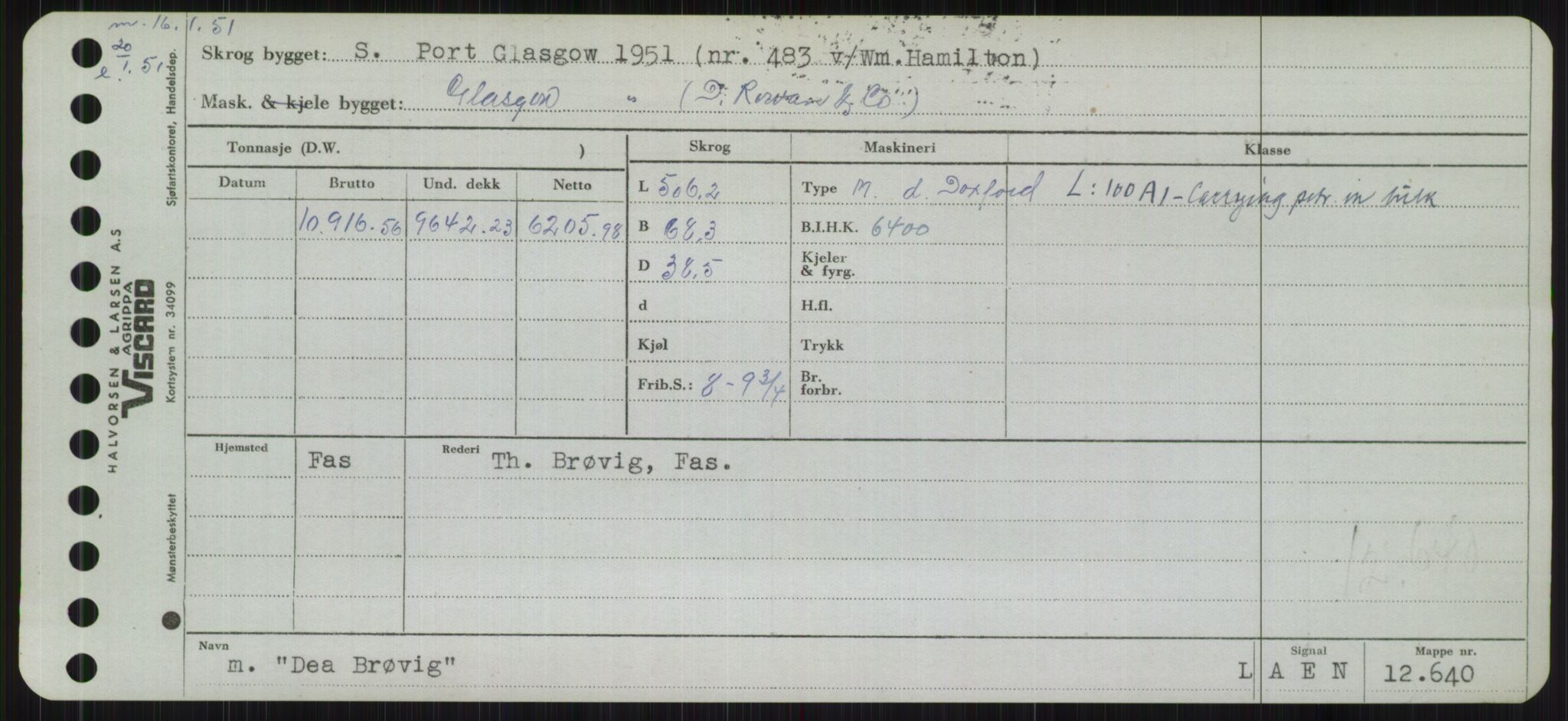 Sjøfartsdirektoratet med forløpere, Skipsmålingen, RA/S-1627/H/Hb/L0001: Fartøy, A-D, p. 481