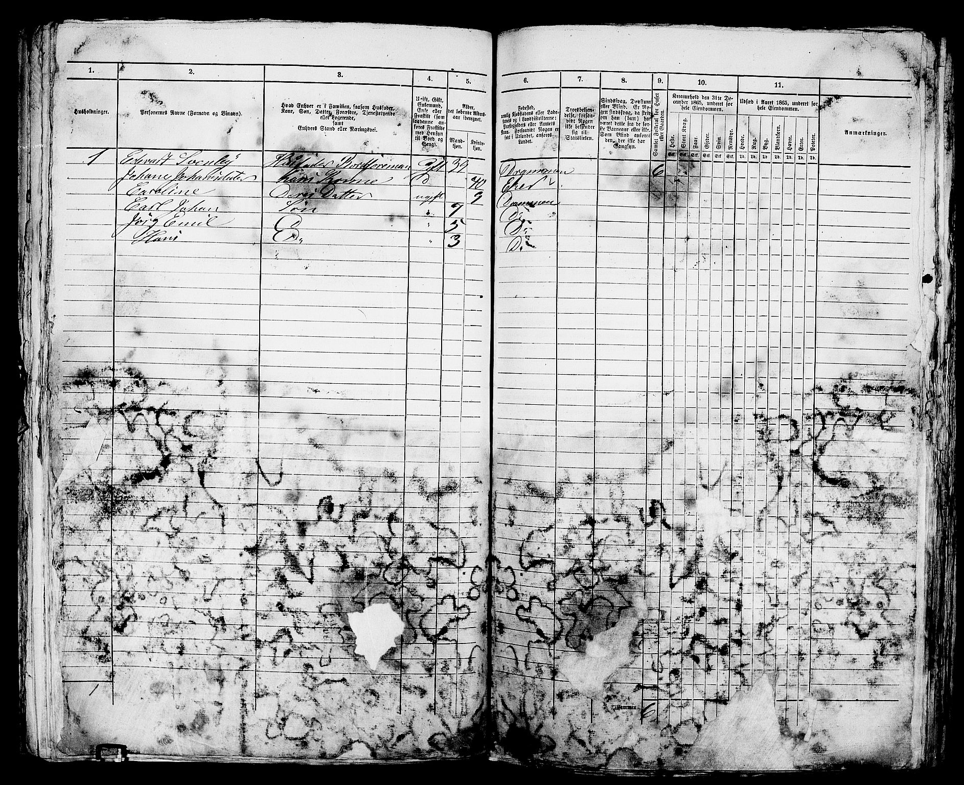 RA, 1865 census for Bragernes in Drammen, 1865, p. 962
