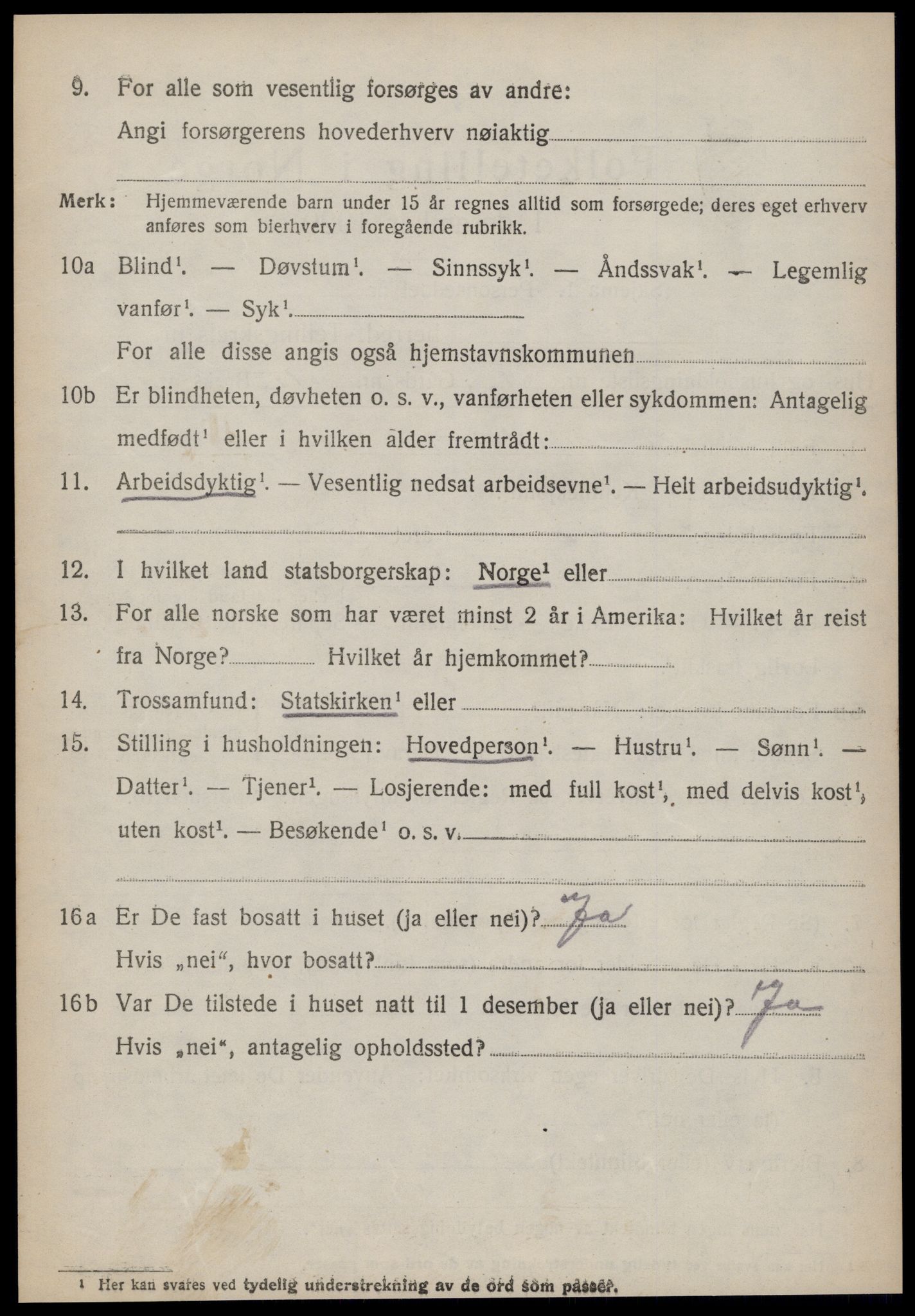 SAT, 1920 census for Vatne, 1920, p. 2283