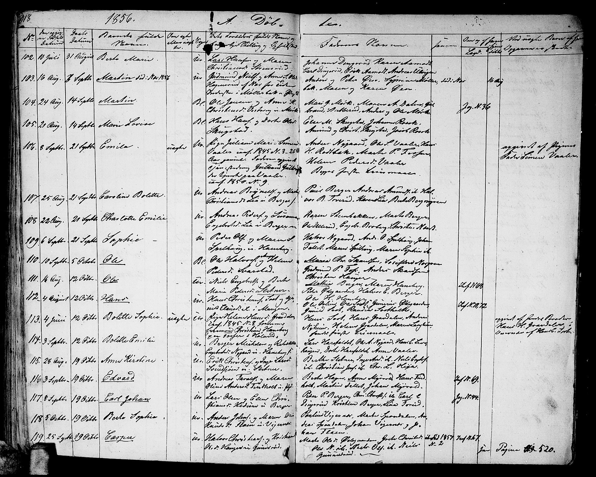 Aurskog prestekontor Kirkebøker, AV/SAO-A-10304a/G/Ga/L0002: Parish register (copy) no. I 2, 1829-1857, p. 518