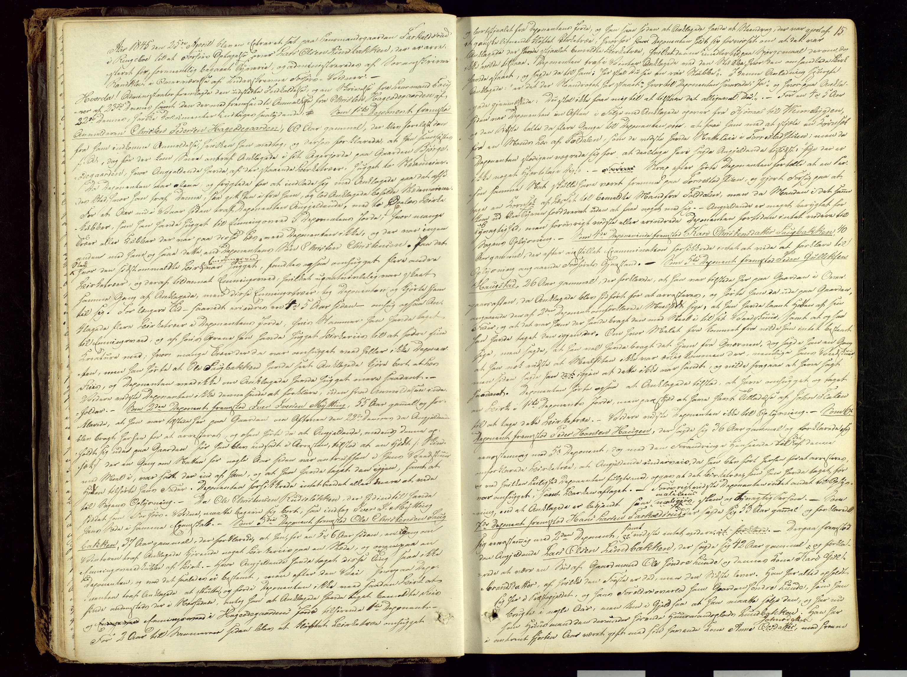 Mellom-Gudbrandsdal sorenskriveri, AV/SAH-TING-038/G/Gc/Gca/L0003: Ekstrarettsprotokoll, 1844-1849, p. 15