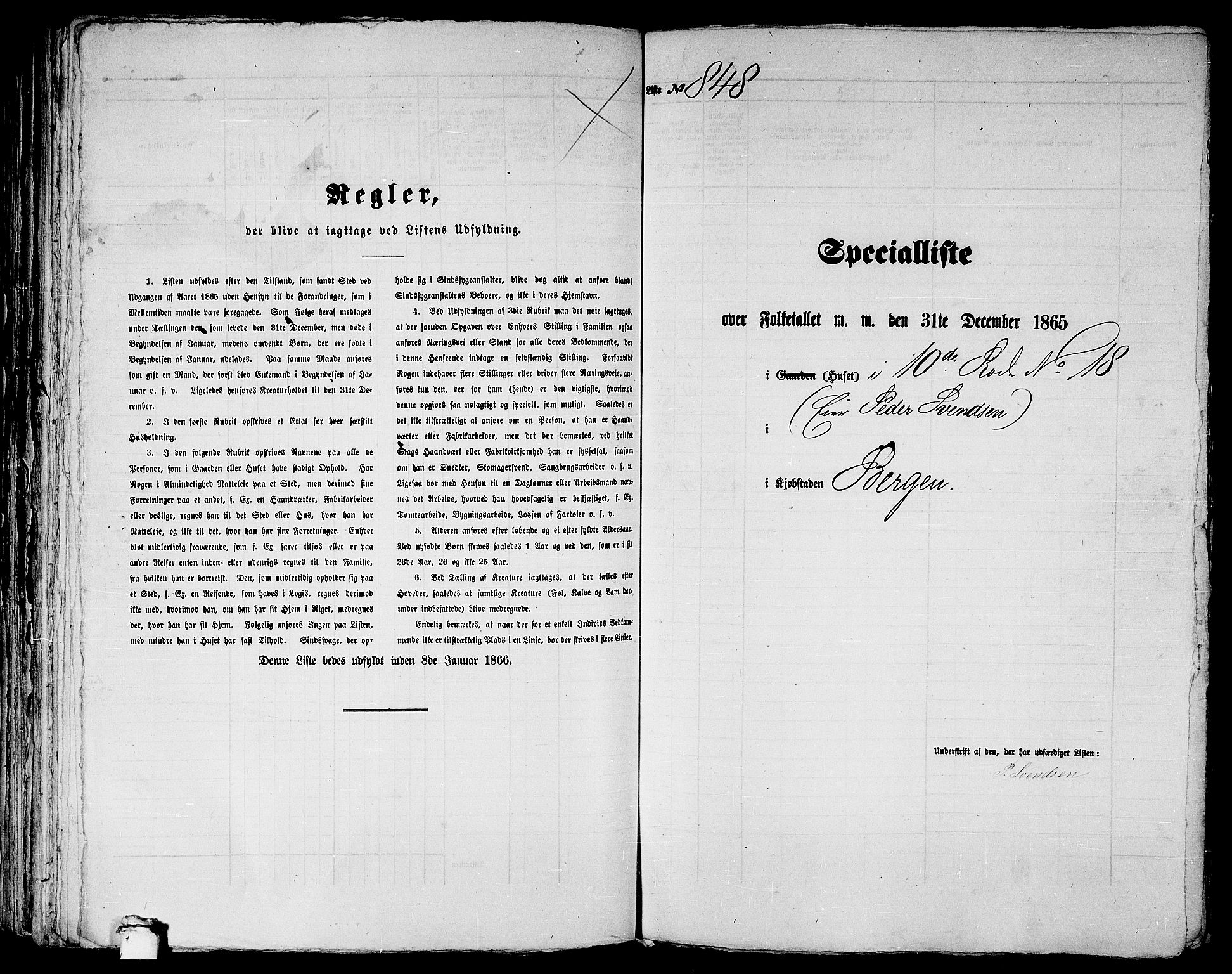 RA, 1865 census for Bergen, 1865, p. 1757