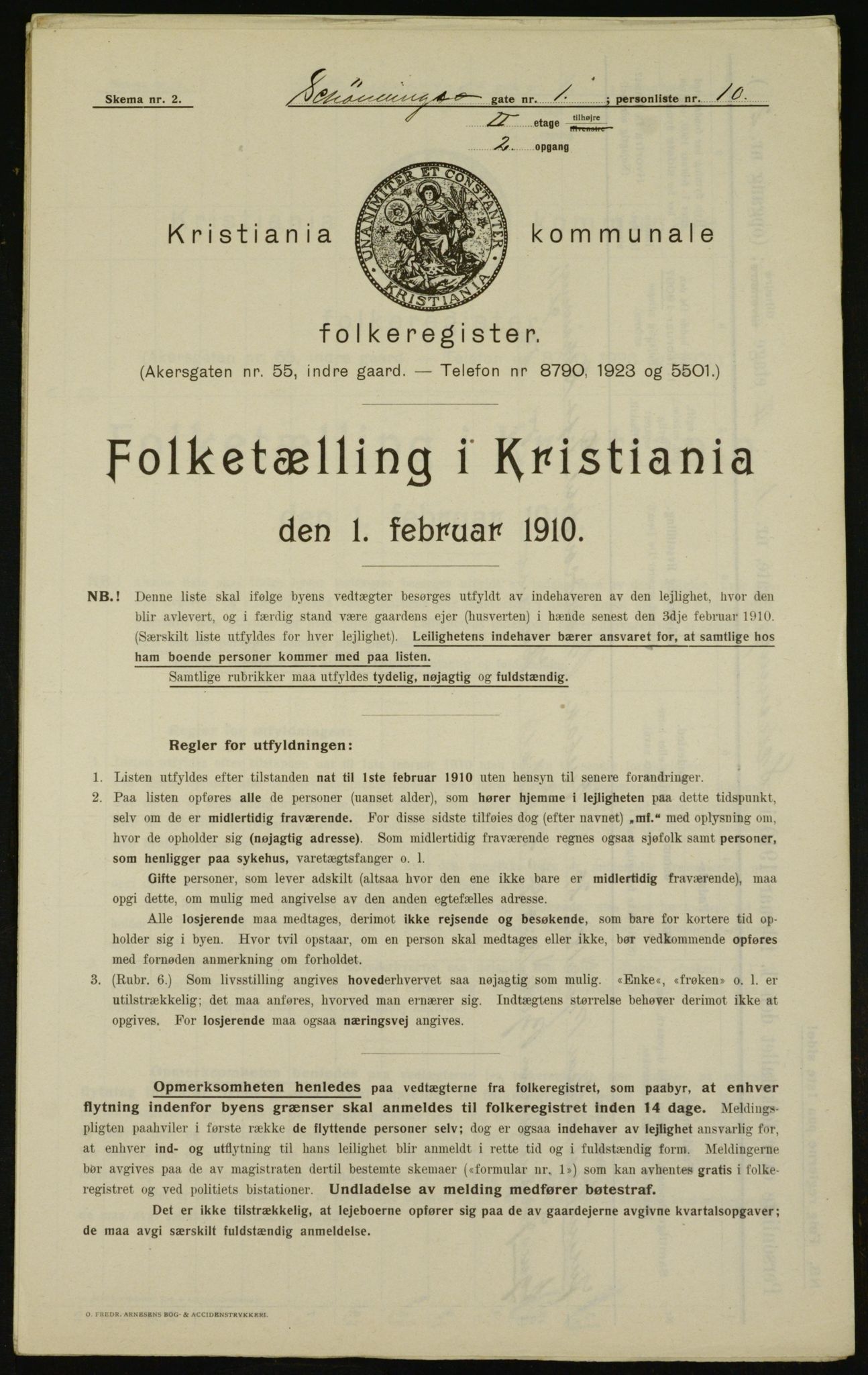 OBA, Municipal Census 1910 for Kristiania, 1910, p. 89141