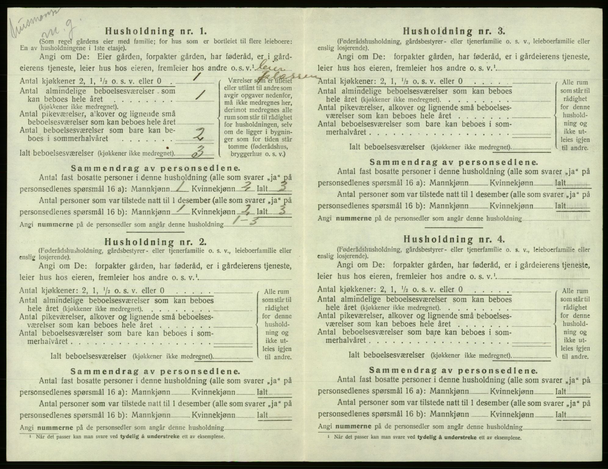 SAB, 1920 census for Fusa, 1920, p. 173