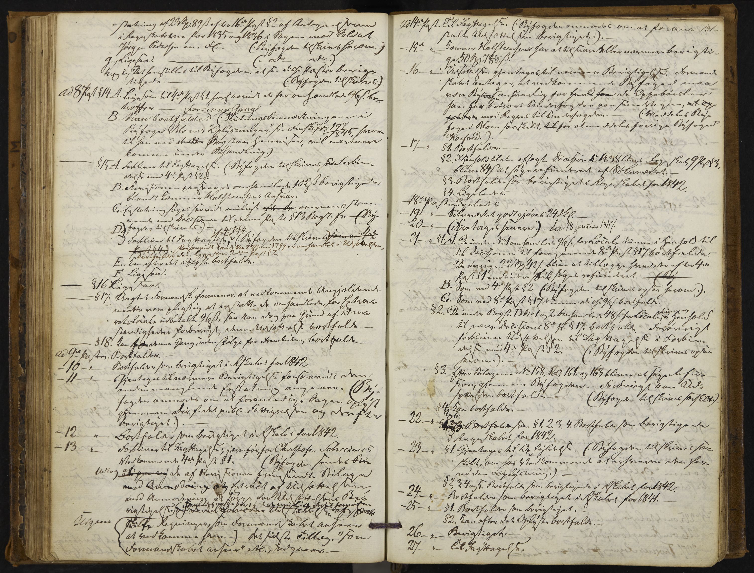 Kongsberg formannskap og sentraladministrasjon, IKAK/0604021-1/A/L0001: Møtebok med register, 1837-1849, p. 131