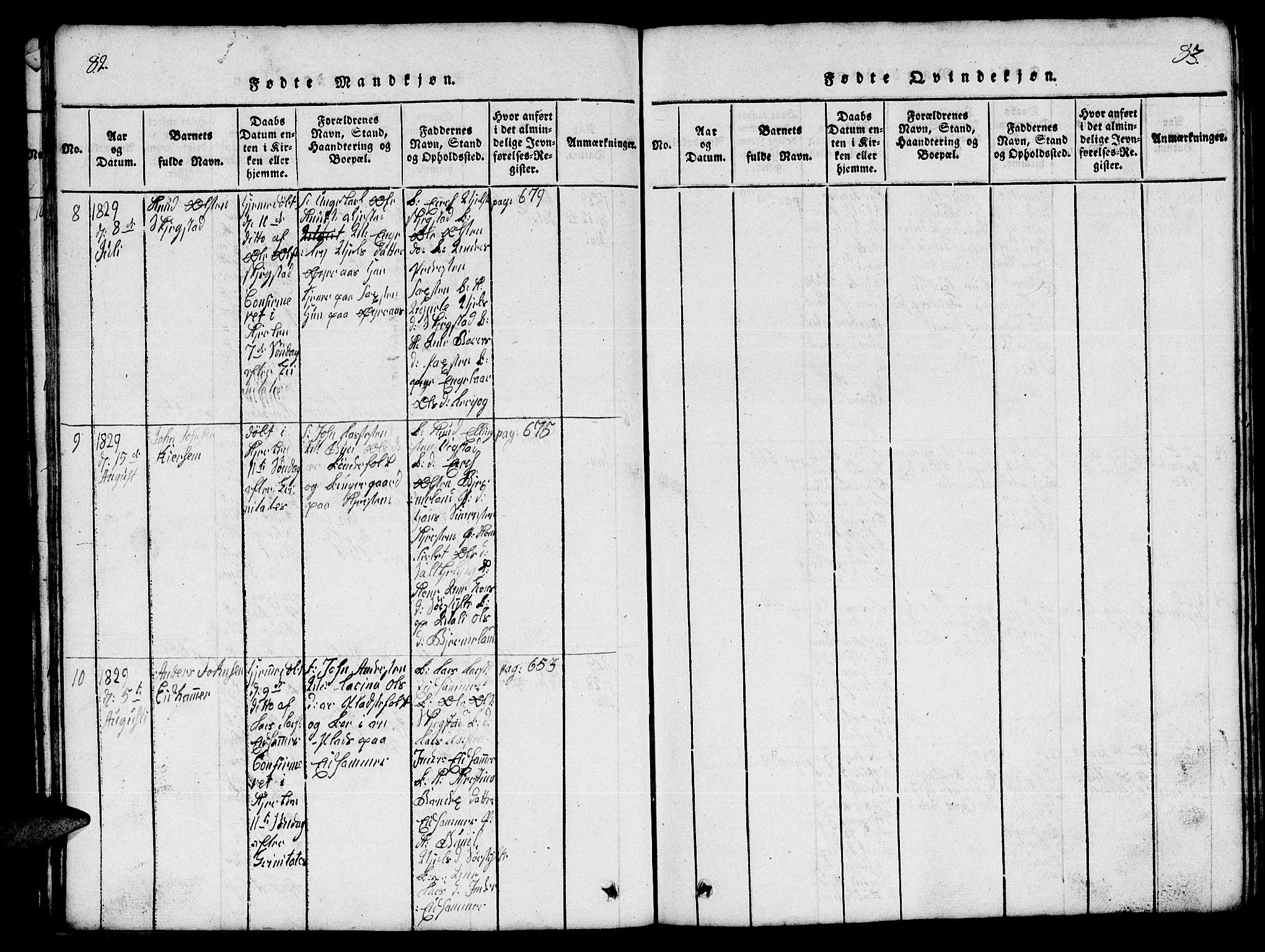 Ministerialprotokoller, klokkerbøker og fødselsregistre - Møre og Romsdal, AV/SAT-A-1454/541/L0546: Parish register (copy) no. 541C01, 1818-1856, p. 82-83