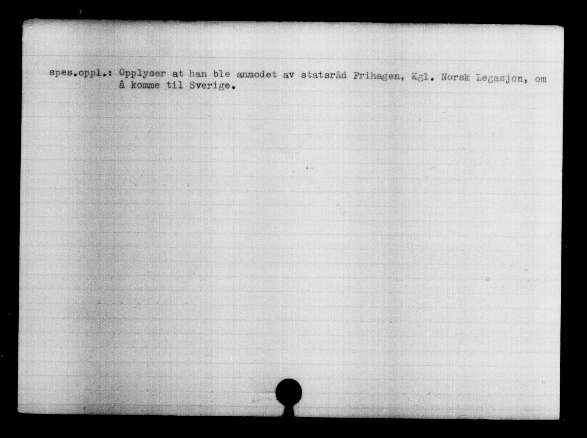 Utenriksstasjonene, Legasjonen i Stockholm, Flyktningkontoret, AV/RA-S-6753/V/Va/L0004: Kjesäterkartoteket, flyktninger med registreringsnr. 3496-6610, 1940-1945, p. 653