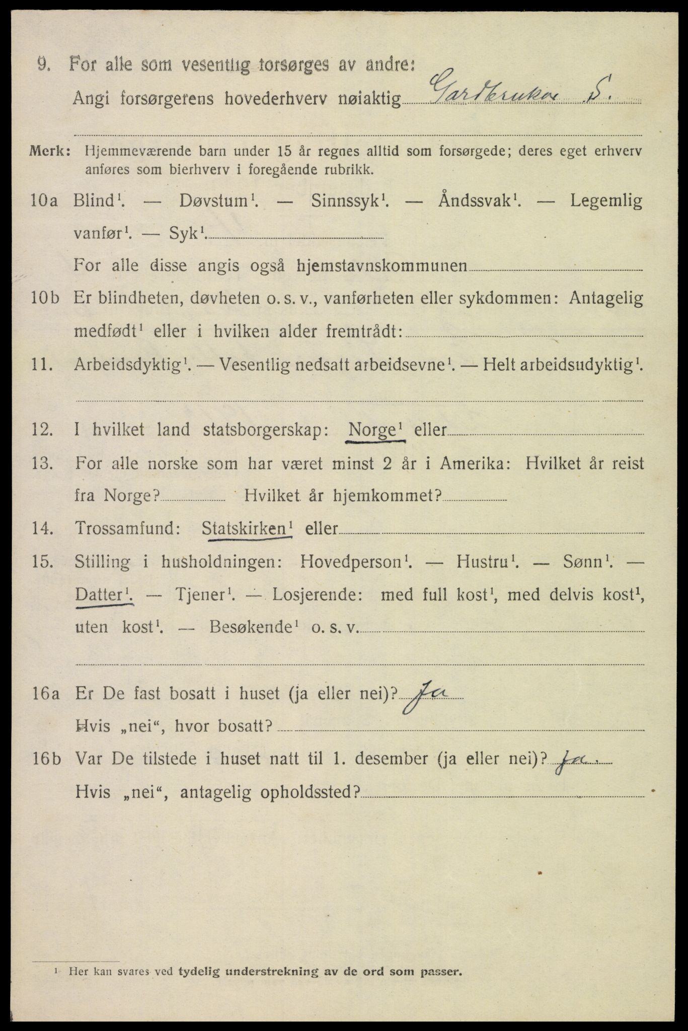 SAK, 1920 census for Valle, 1920, p. 2348