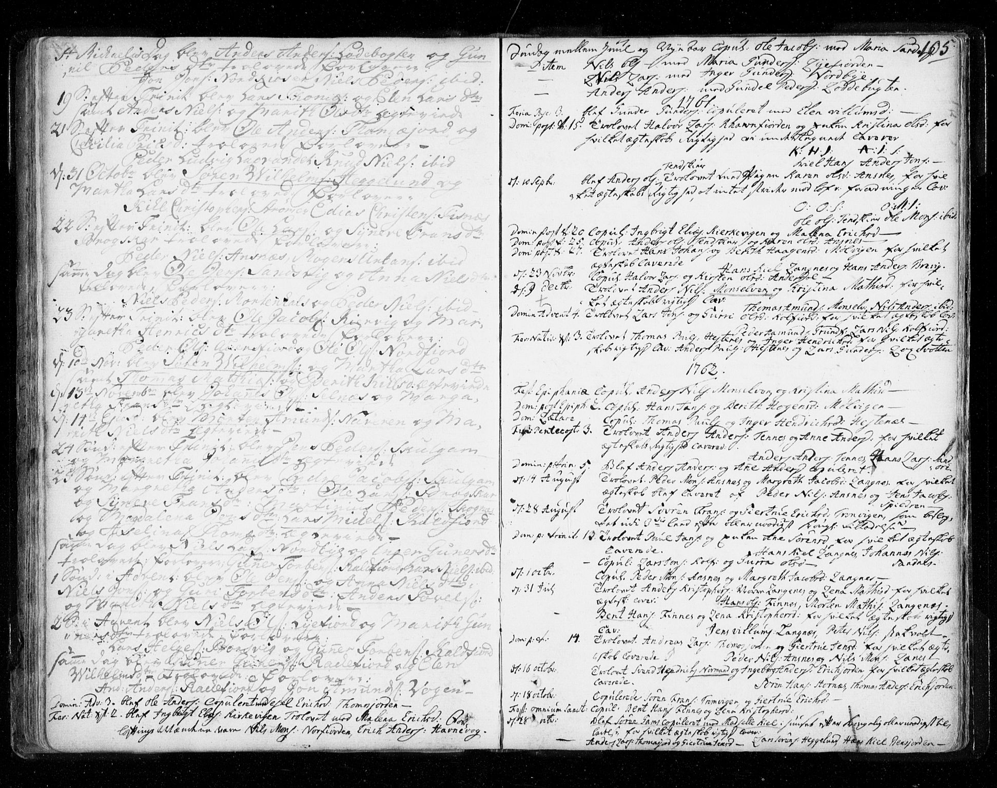 Tromsø sokneprestkontor/stiftsprosti/domprosti, AV/SATØ-S-1343/G/Ga/L0002kirke: Parish register (official) no. 2, 1753-1778, p. 105