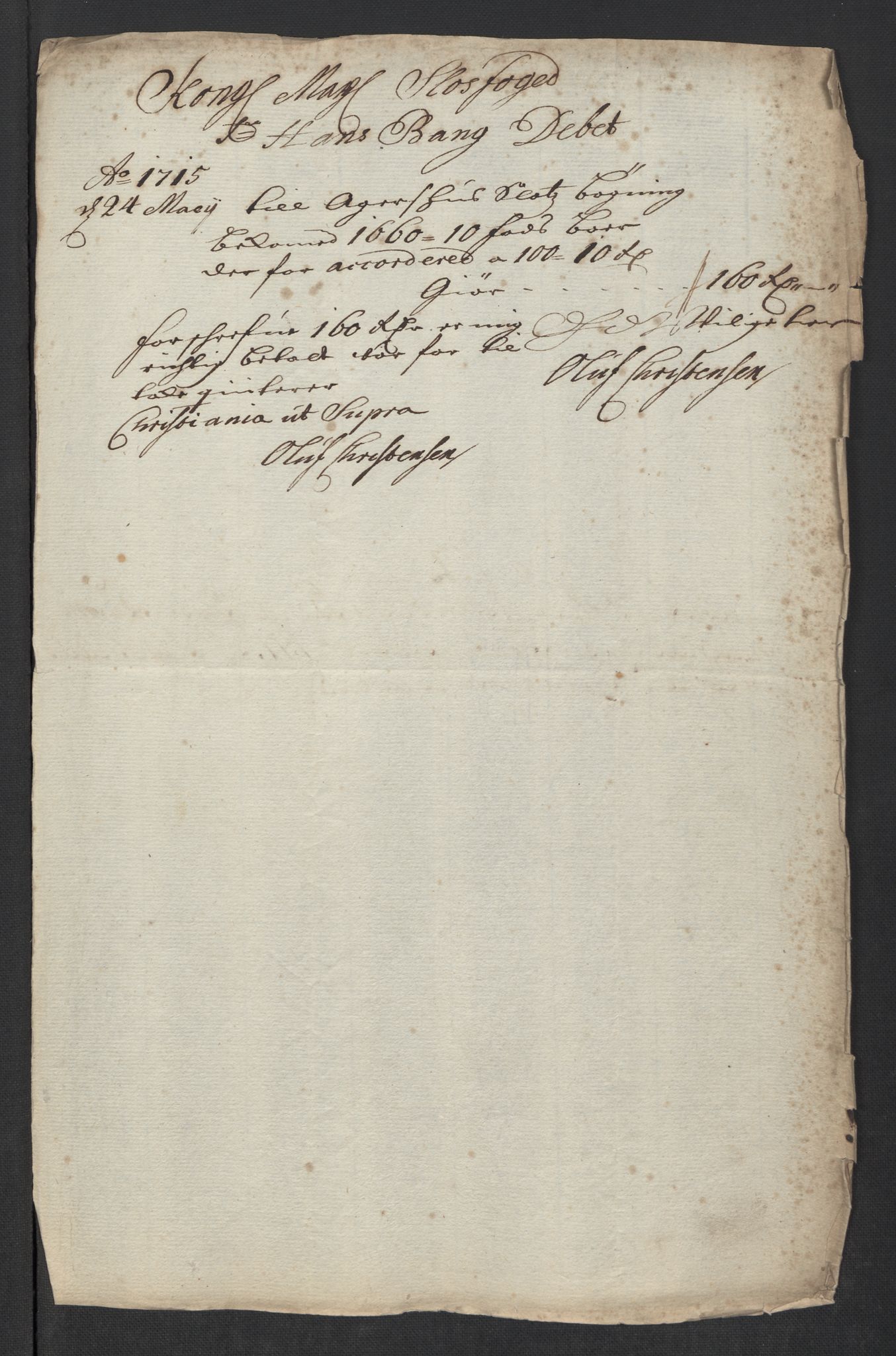 Rentekammeret inntil 1814, Reviderte regnskaper, Fogderegnskap, RA/EA-4092/R10/L0453: Fogderegnskap Aker og Follo, 1715, p. 308