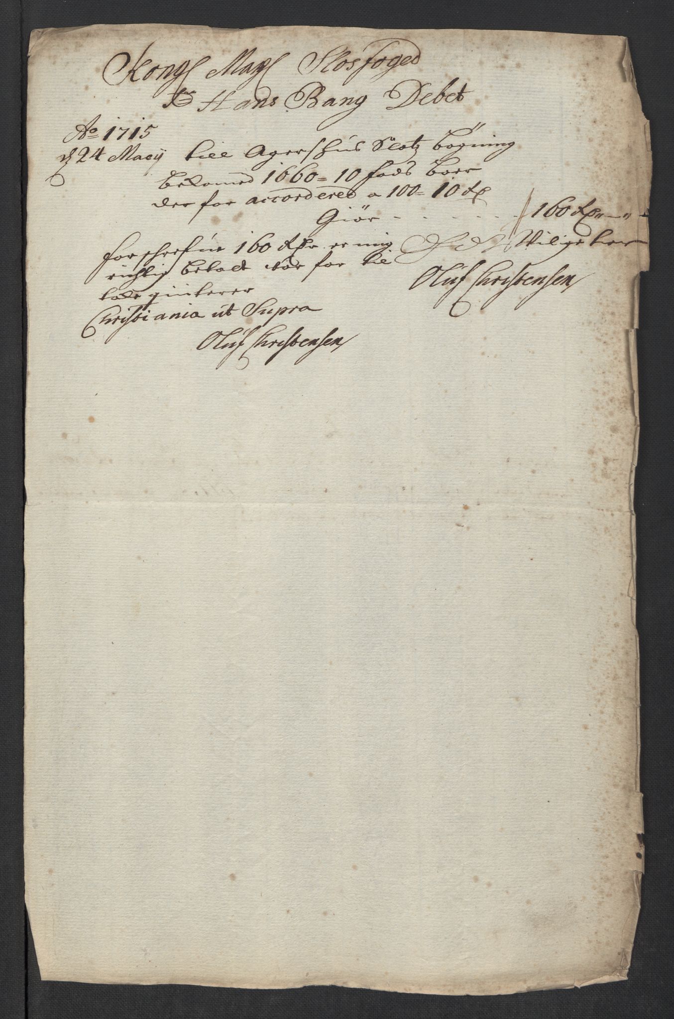 Rentekammeret inntil 1814, Reviderte regnskaper, Fogderegnskap, AV/RA-EA-4092/R10/L0453: Fogderegnskap Aker og Follo, 1715, p. 308