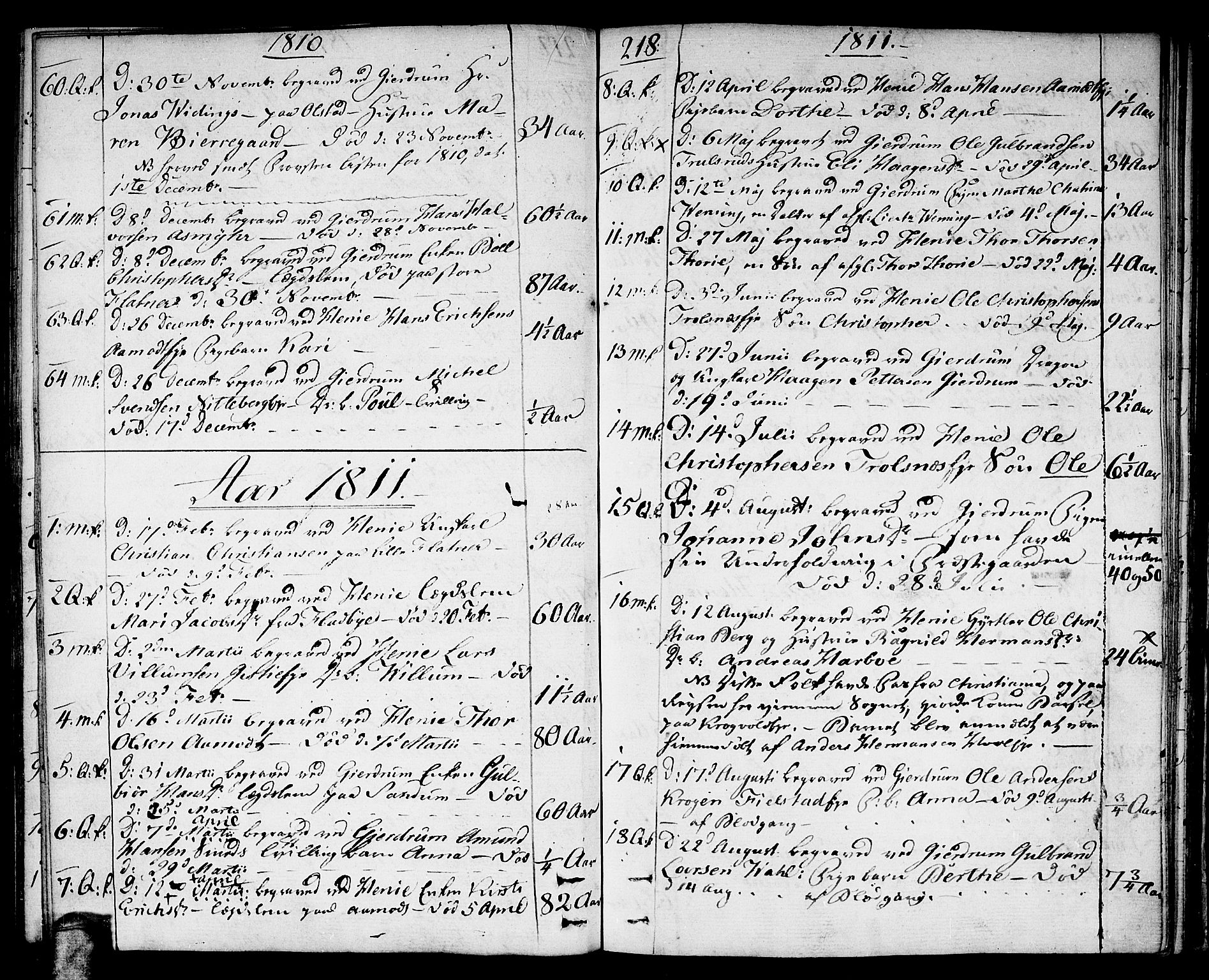 Gjerdrum prestekontor Kirkebøker, AV/SAO-A-10412b/F/Fa/L0003: Parish register (official) no. I 3, 1798-1815, p. 218