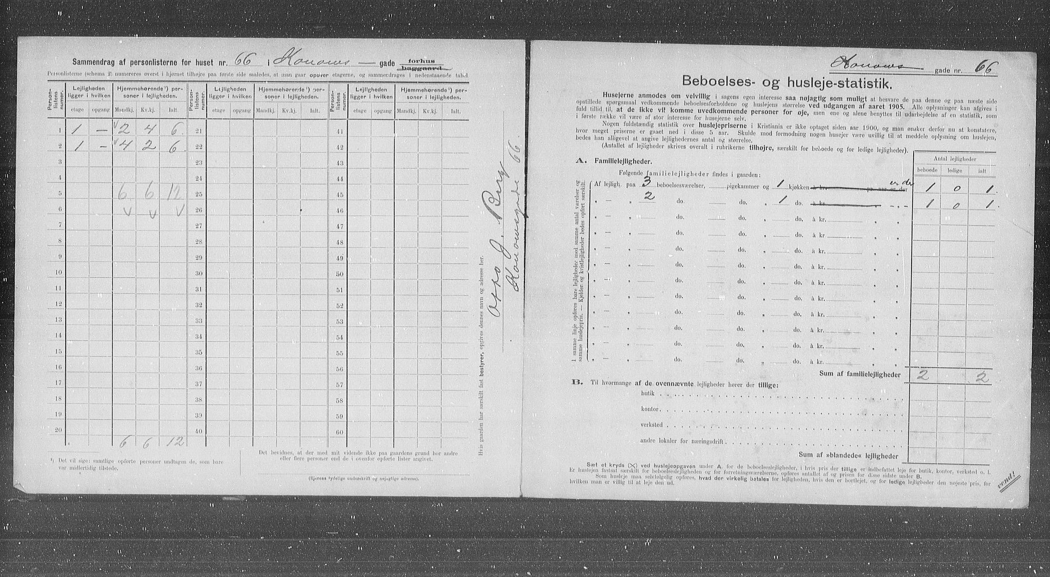 OBA, Municipal Census 1905 for Kristiania, 1905, p. 28187