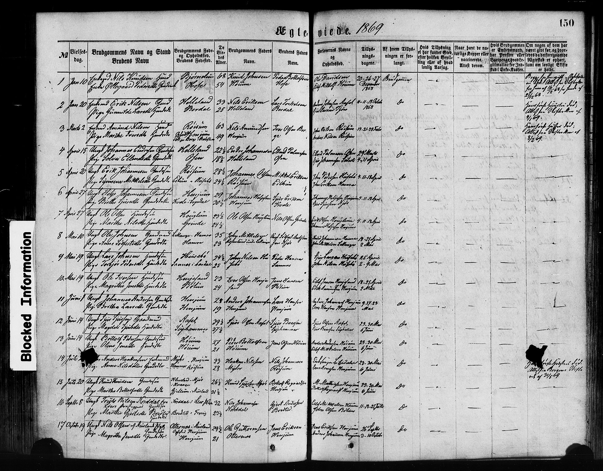 Leikanger sokneprestembete, SAB/A-81001: Parish register (official) no. A 9, 1869-1888, p. 150