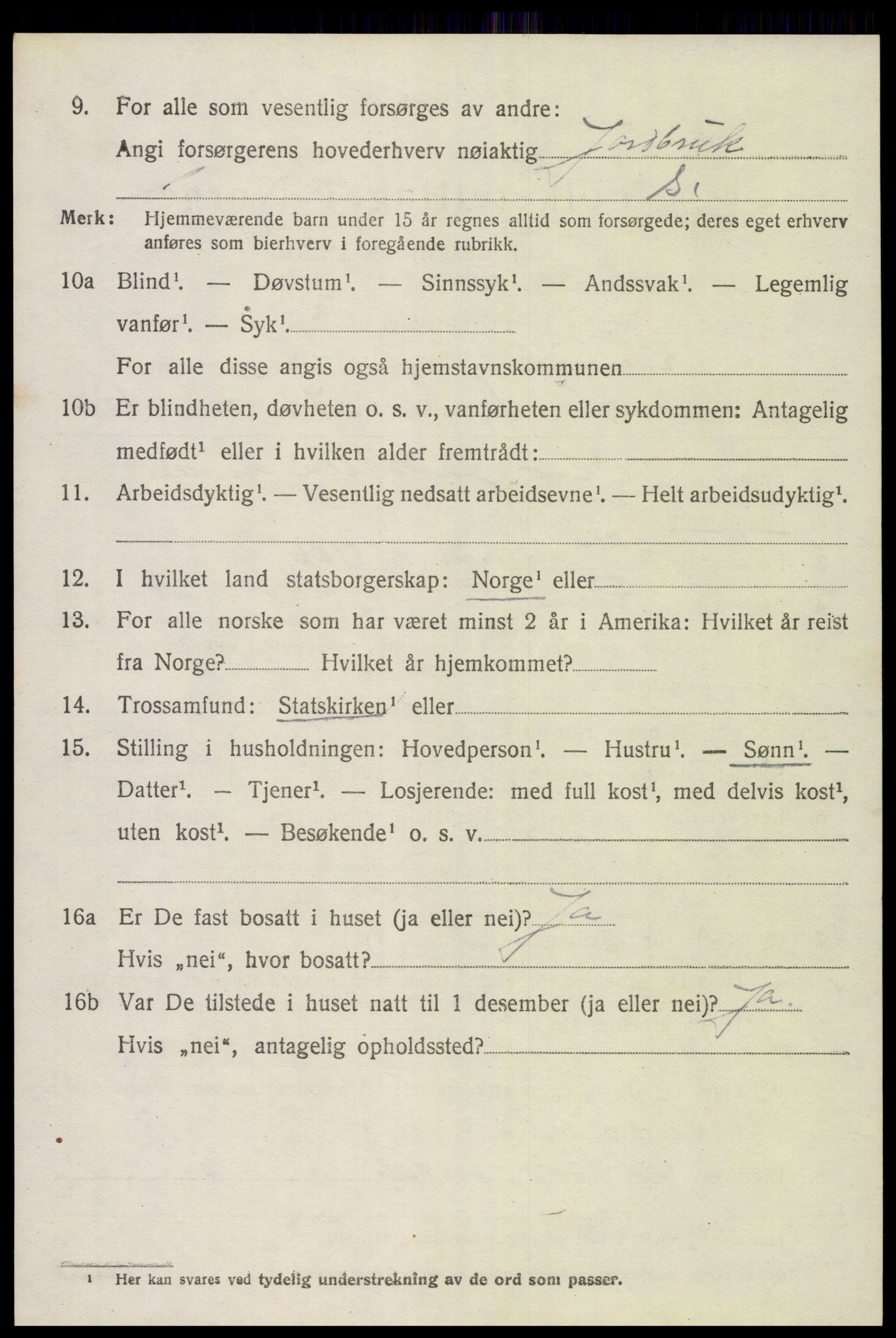 SAK, 1920 census for Landvik, 1920, p. 4453