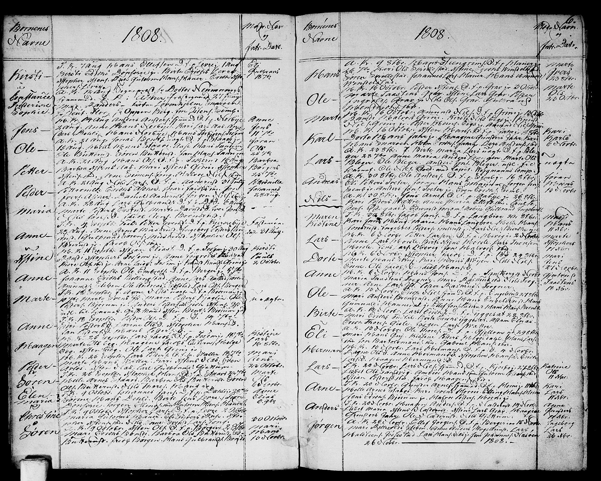 Asker prestekontor Kirkebøker, SAO/A-10256a/F/Fa/L0005: Parish register (official) no. I 5, 1807-1813, p. 6