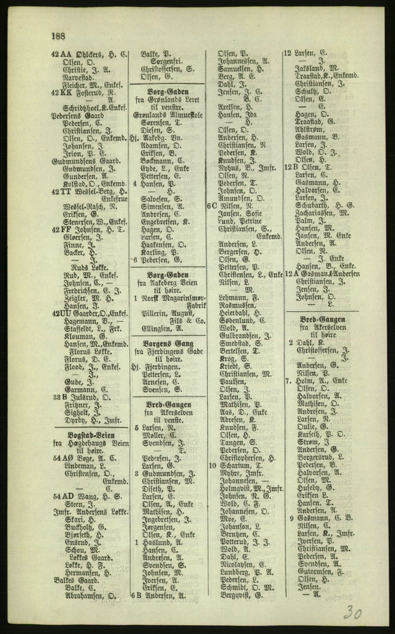 Kristiania/Oslo adressebok, PUBL/-, 1879, p. 188