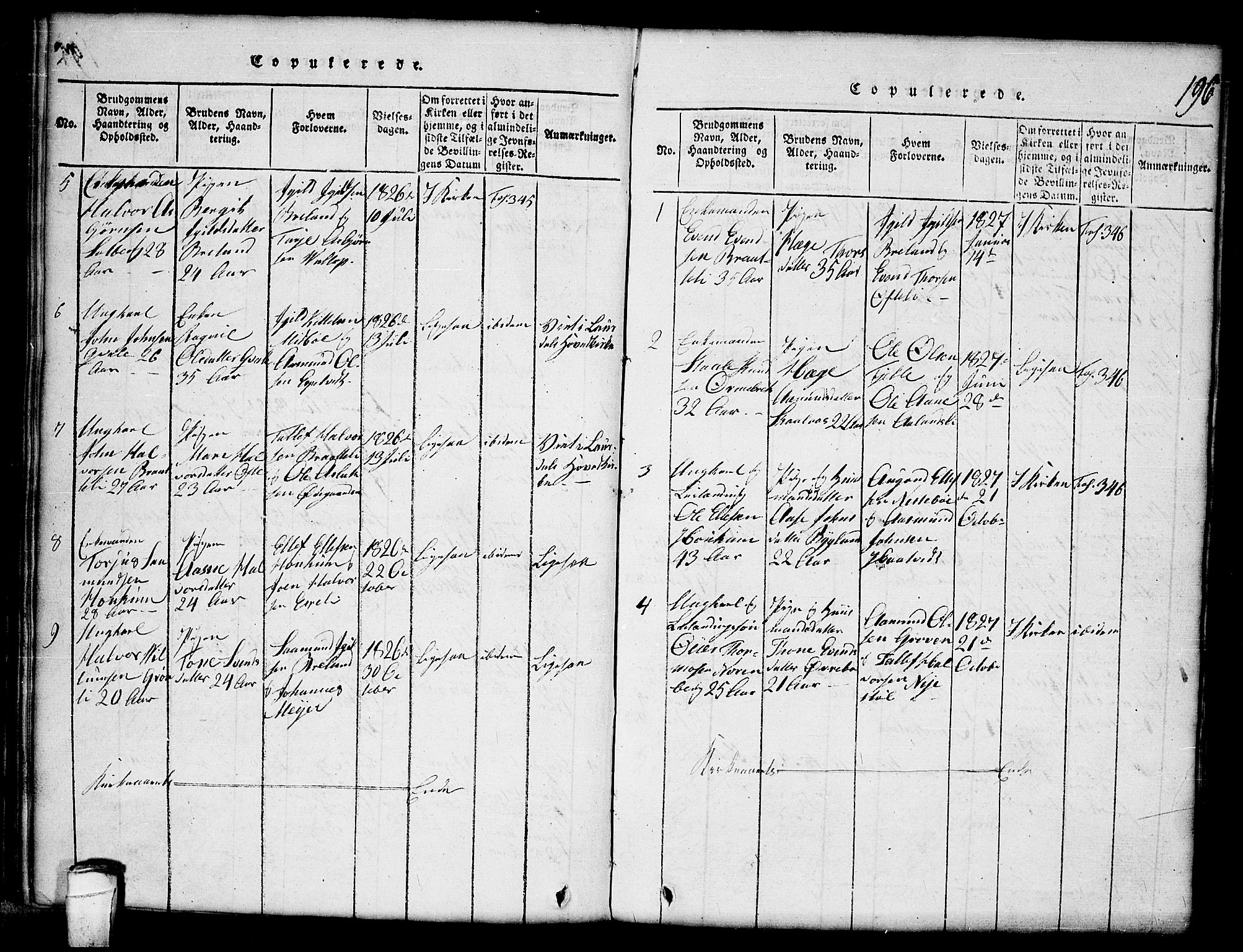 Lårdal kirkebøker, SAKO/A-284/G/Gc/L0001: Parish register (copy) no. III 1, 1815-1854, p. 196