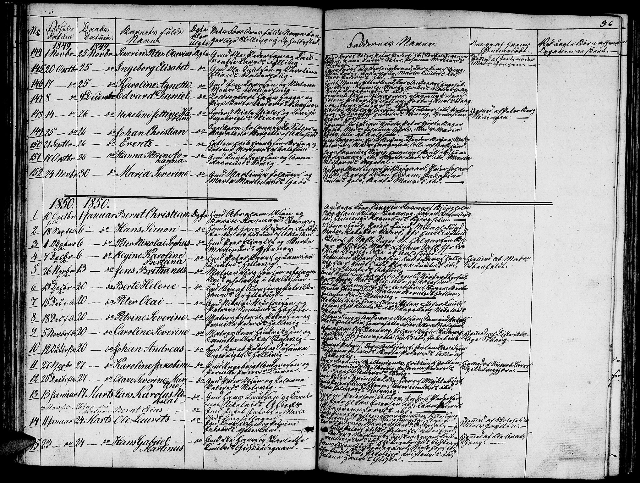 Ministerialprotokoller, klokkerbøker og fødselsregistre - Møre og Romsdal, SAT/A-1454/528/L0426: Parish register (copy) no. 528C07, 1844-1854, p. 56