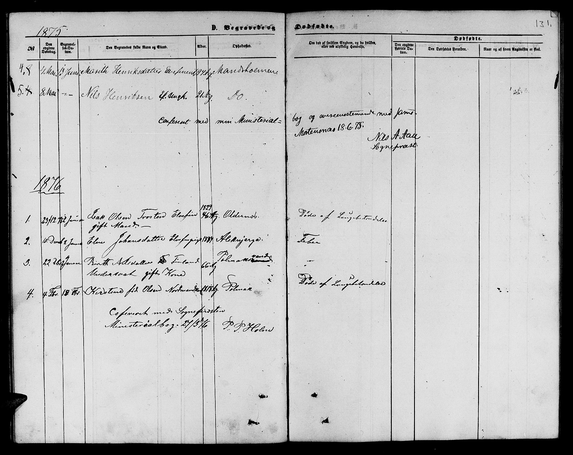 Nesseby sokneprestkontor, SATØ/S-1330/H/Hb/L0006klokker: Parish register (copy) no. 6, 1860-1876, p. 131