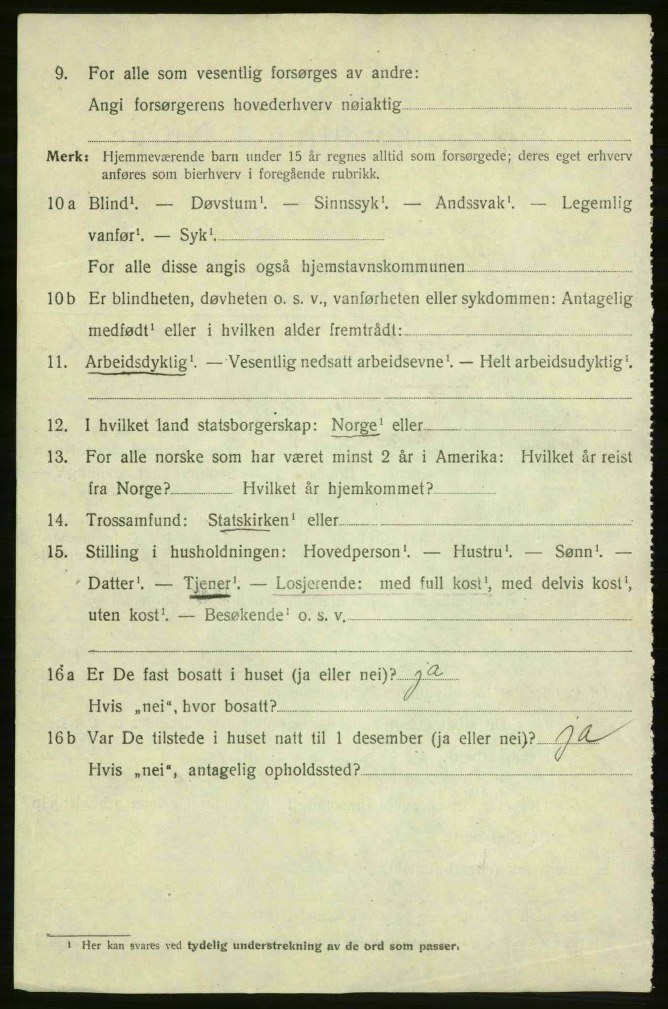 SAB, 1920 census for Florø, 1920, p. 1071