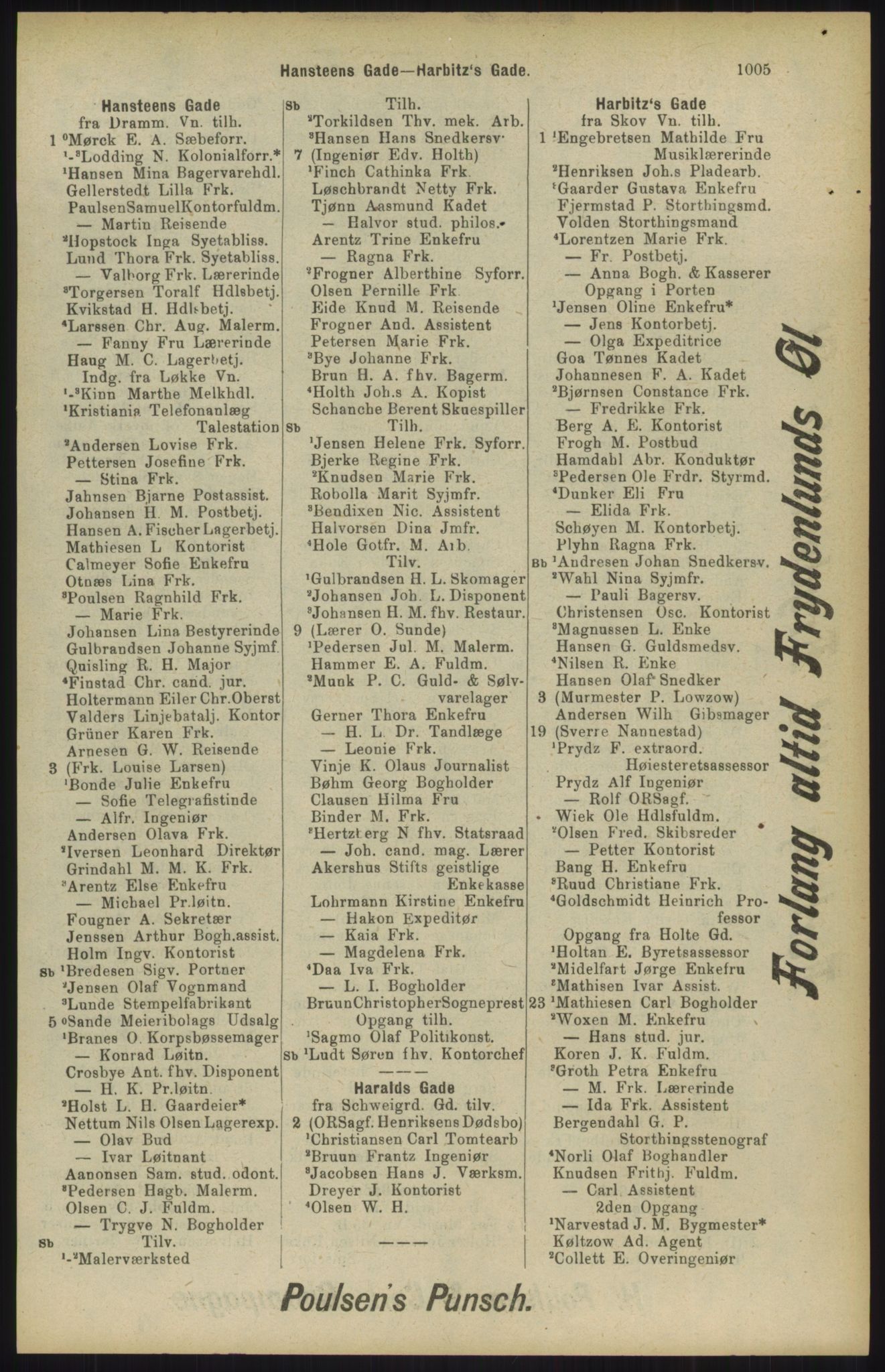 Kristiania/Oslo adressebok, PUBL/-, 1904, p. 1005