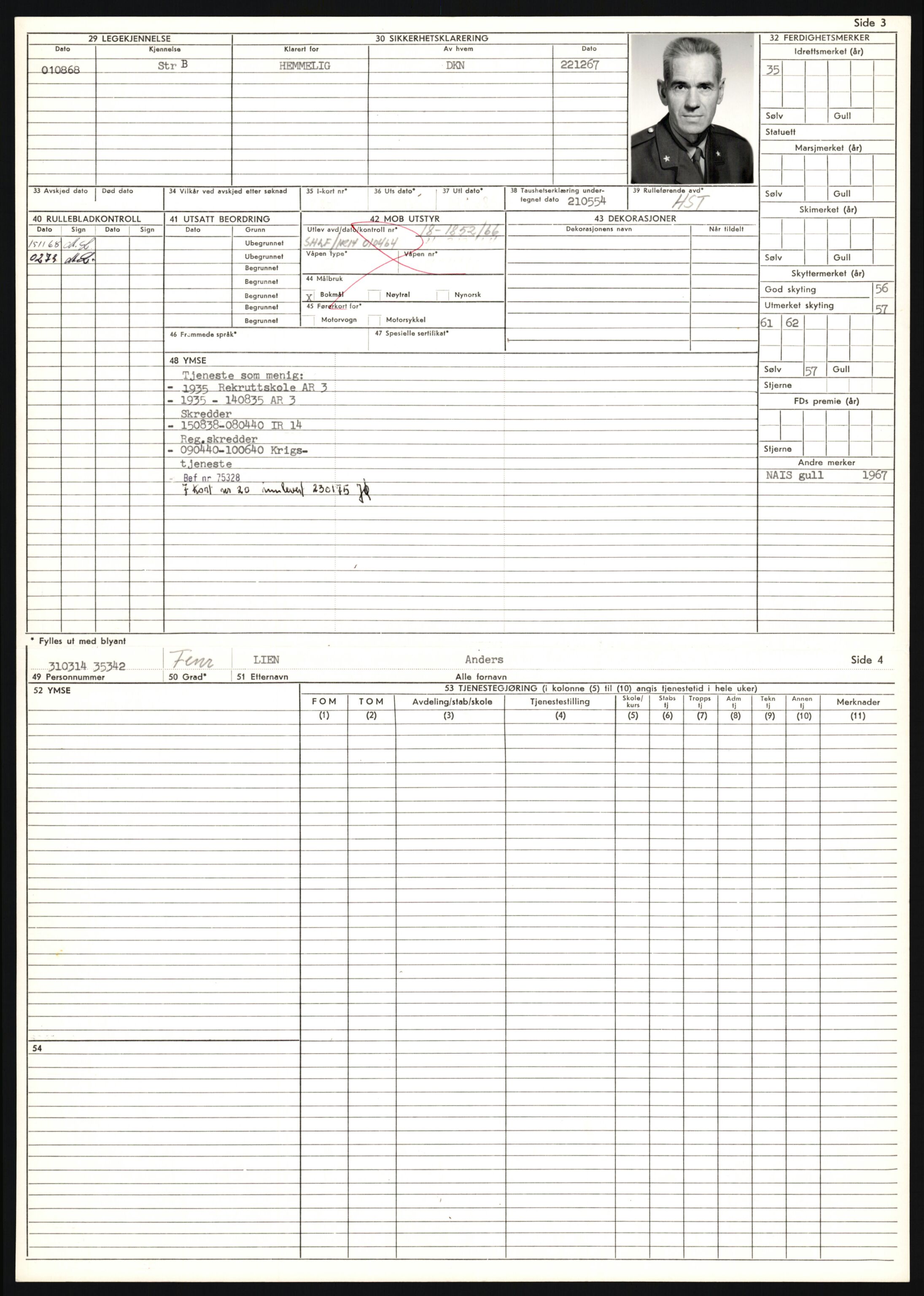 Forsvaret, Sør-Hålogaland landforsvar, AV/RA-RAFA-2552/P/Pa/L0302: Personellmapper for slettet personell, yrkesbefal og vernepliktig befal, født 1913-1916, 1932-1976, p. 228