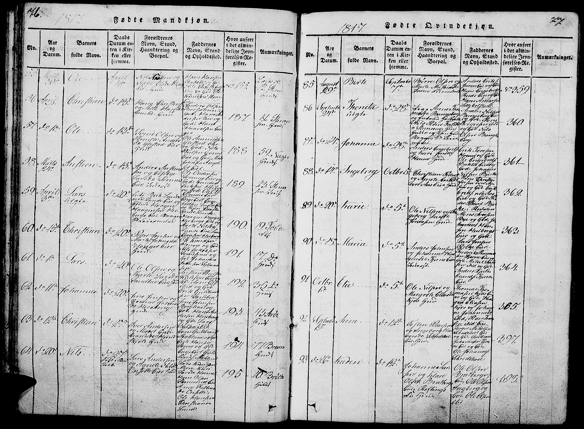 Ringsaker prestekontor, AV/SAH-PREST-014/L/La/L0001: Parish register (copy) no. 1, 1814-1826, p. 76-77