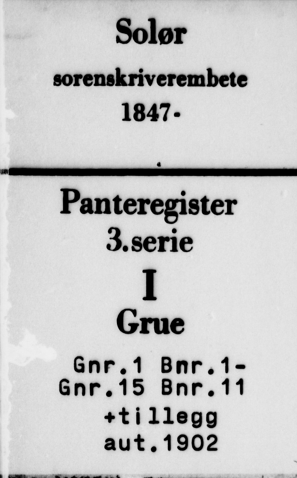 Solør tingrett, AV/SAH-TING-008/H/Ha/Hag/L0001: Mortgage register no. I, 1900-1935