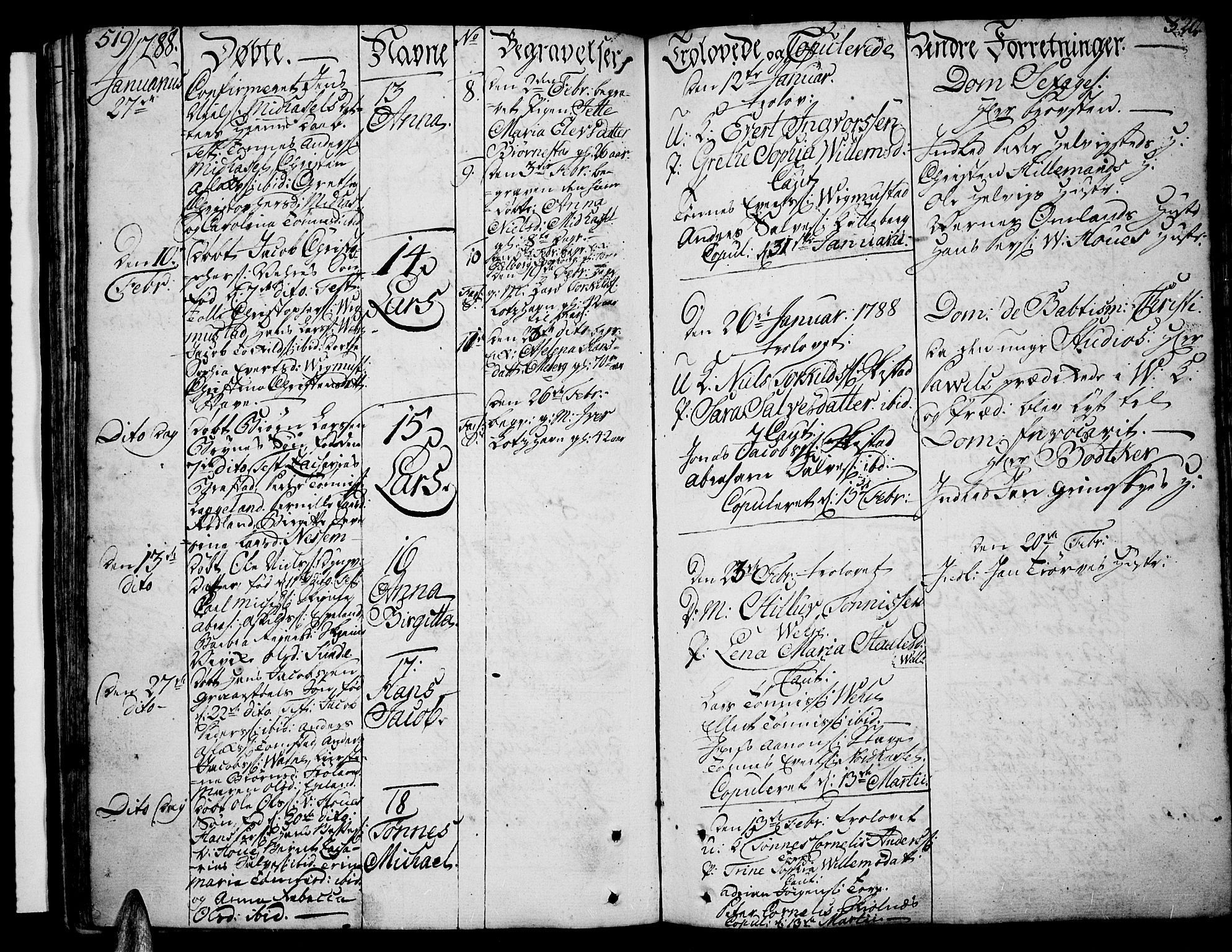 Lista sokneprestkontor, SAK/1111-0027/F/Fa/L0004: Parish register (official) no. A 4, 1768-1794, p. 519-520