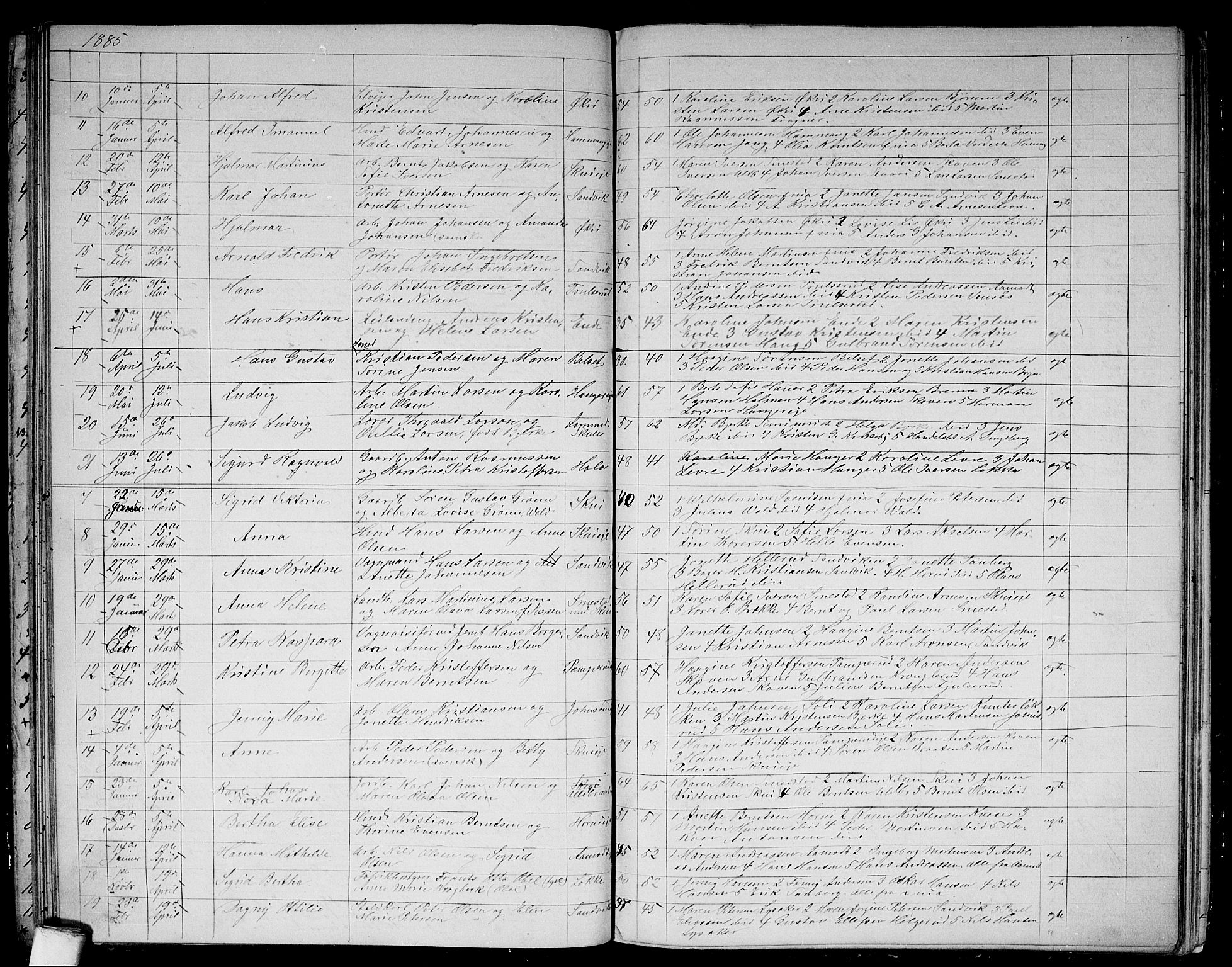 Asker prestekontor Kirkebøker, AV/SAO-A-10256a/G/Gb/L0003: Parish register (copy) no. II 3, 1875-1889