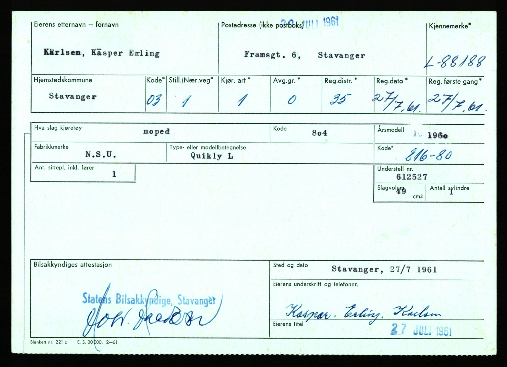 Stavanger trafikkstasjon, AV/SAST-A-101942/0/F/L0074: L-86500 - L-88799, 1930-1971, p. 1716