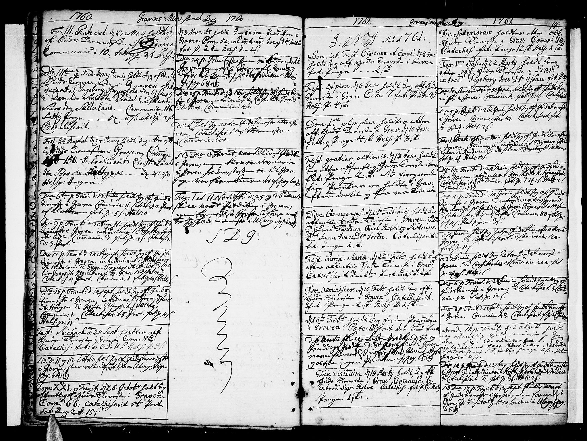 Ulvik sokneprestembete, SAB/A-78801/H/Haa: Parish register (official) no. A 10, 1745-1792, p. 14