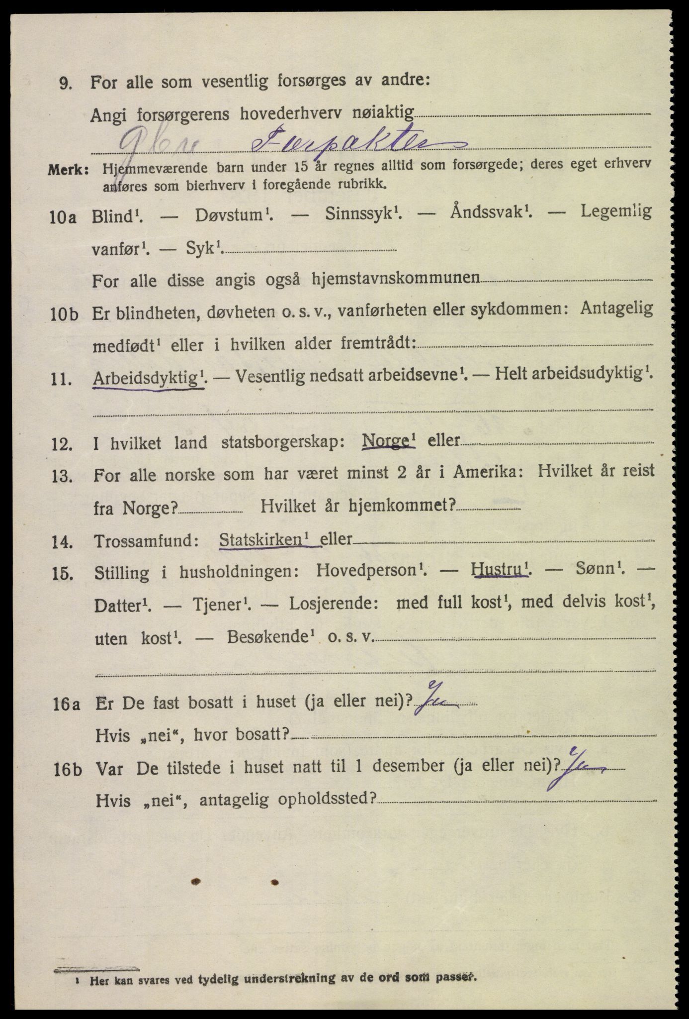 SAK, 1920 census for Froland, 1920, p. 5684