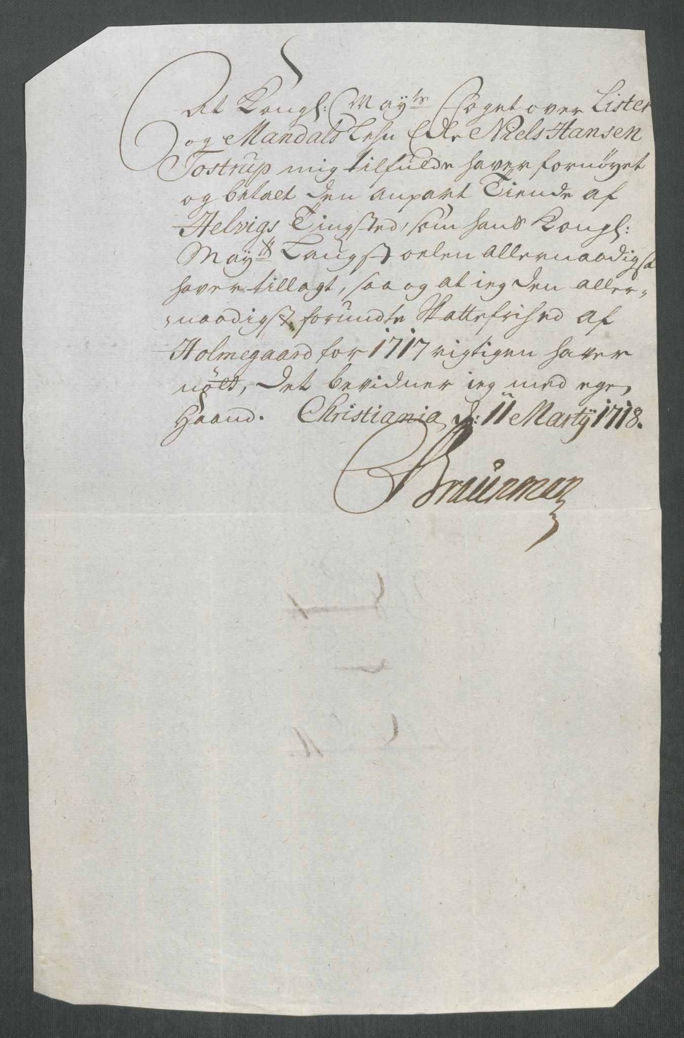 Rentekammeret inntil 1814, Reviderte regnskaper, Fogderegnskap, AV/RA-EA-4092/R43/L2561: Fogderegnskap Lista og Mandal, 1717, p. 251