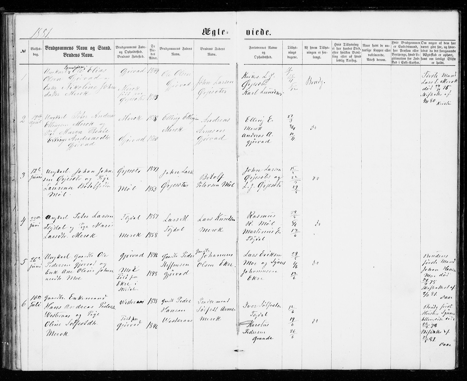 Ministerialprotokoller, klokkerbøker og fødselsregistre - Møre og Romsdal, SAT/A-1454/518/L0234: Parish register (copy) no. 518C01, 1854-1884