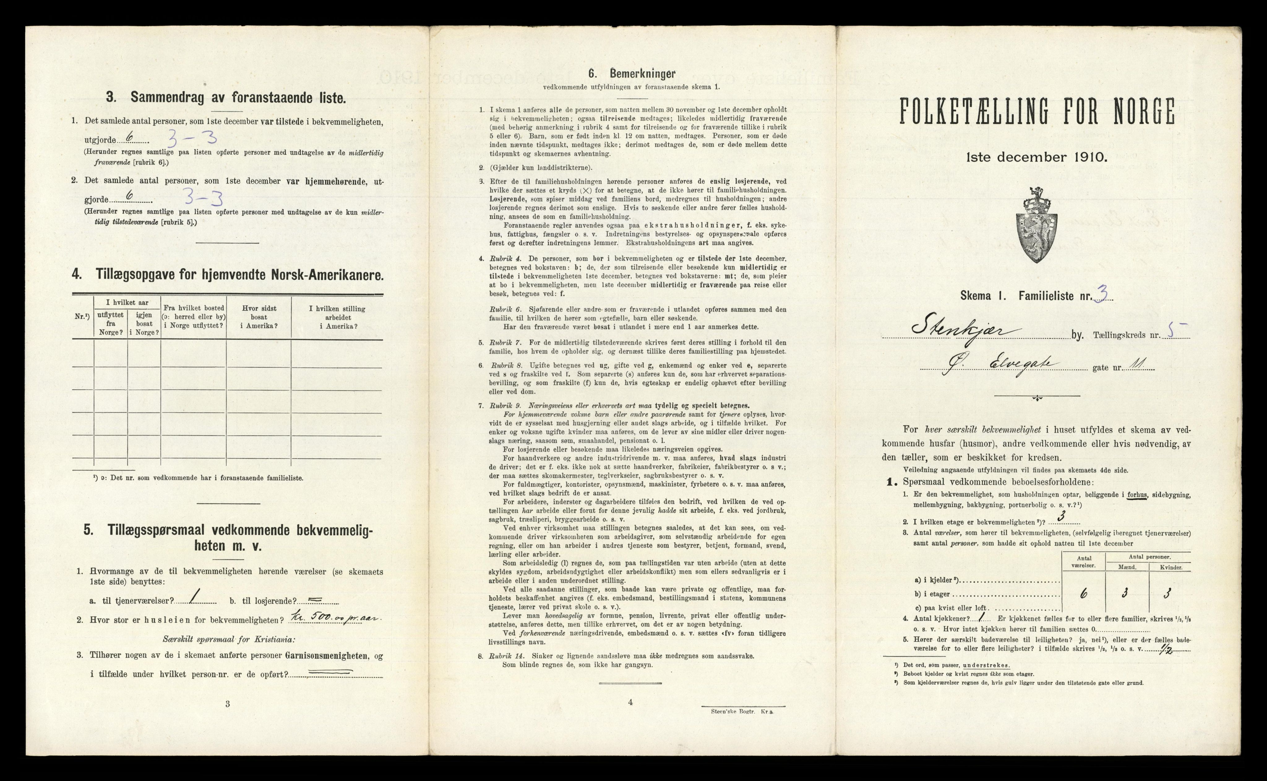 RA, 1910 census for Steinkjer, 1910, p. 1328