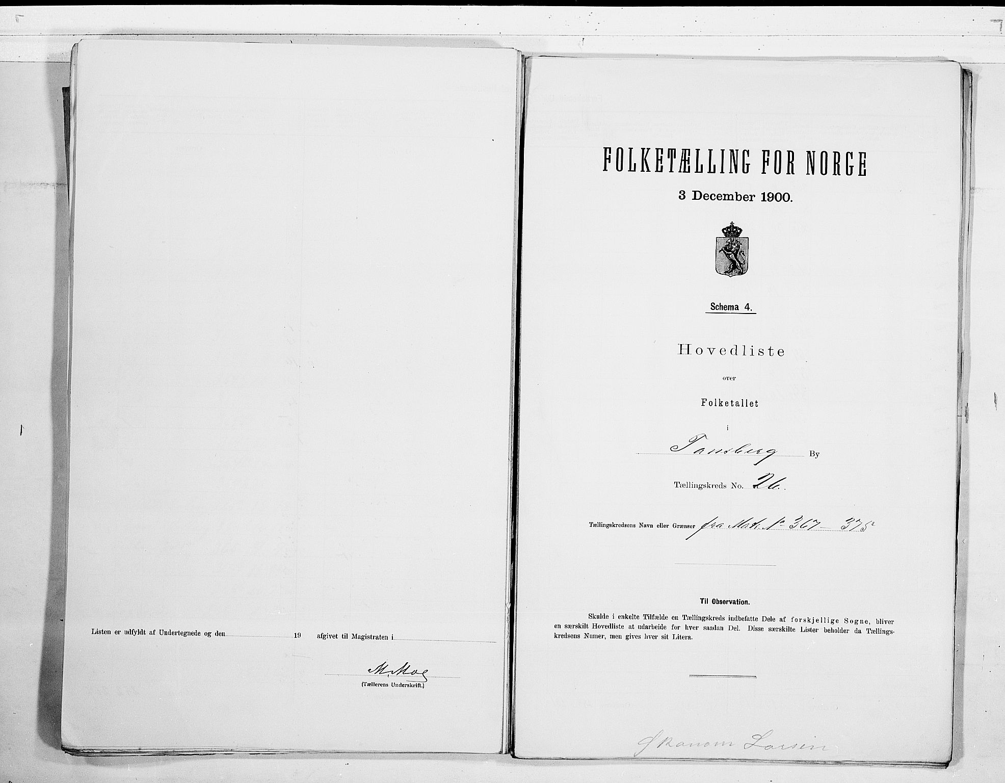 RA, 1900 census for Tønsberg, 1900, p. 54
