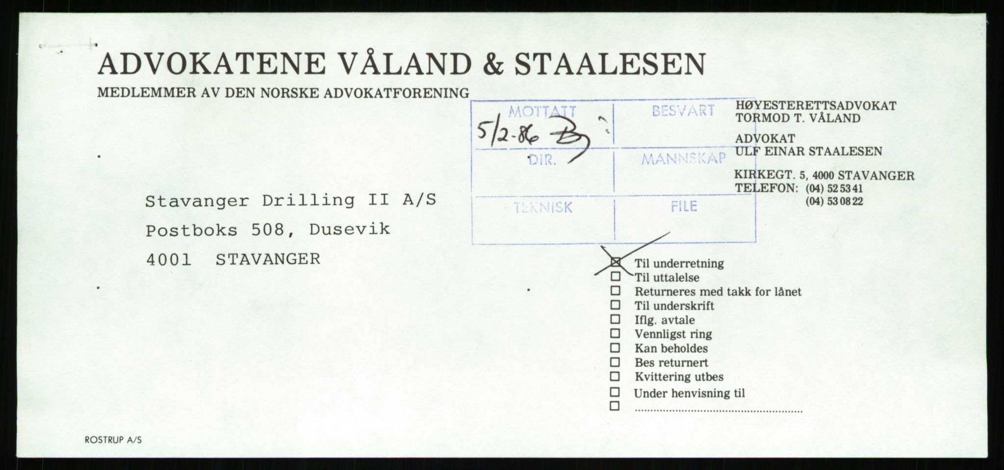 Pa 1503 - Stavanger Drilling AS, SAST/A-101906/Da/L0001: Alexander L. Kielland - Begrensningssak Stavanger byrett, 1986, p. 29