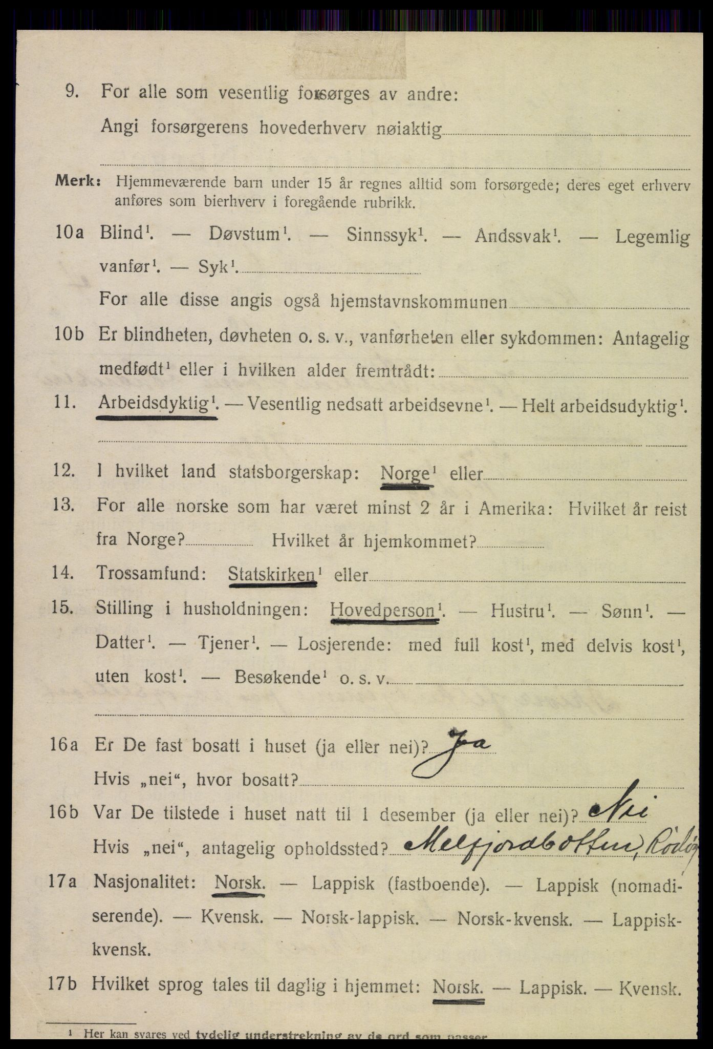 SAT, 1920 census for Rødøy, 1920, p. 2571