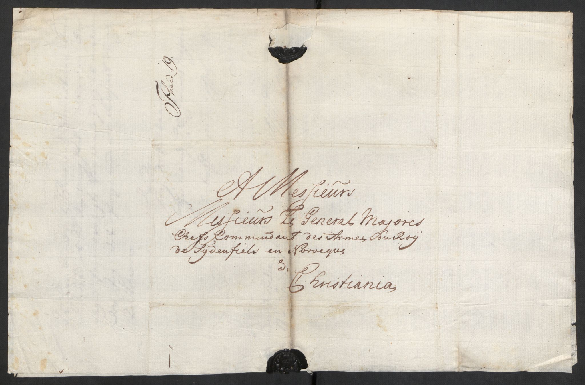 Kommanderende general (KG I) med Det norske krigsdirektorium, AV/RA-EA-5419/D/L0153: Fredriksten festning: Brev, inventarfortegnelser og regnskapsekstrakter, 1724-1729, p. 245