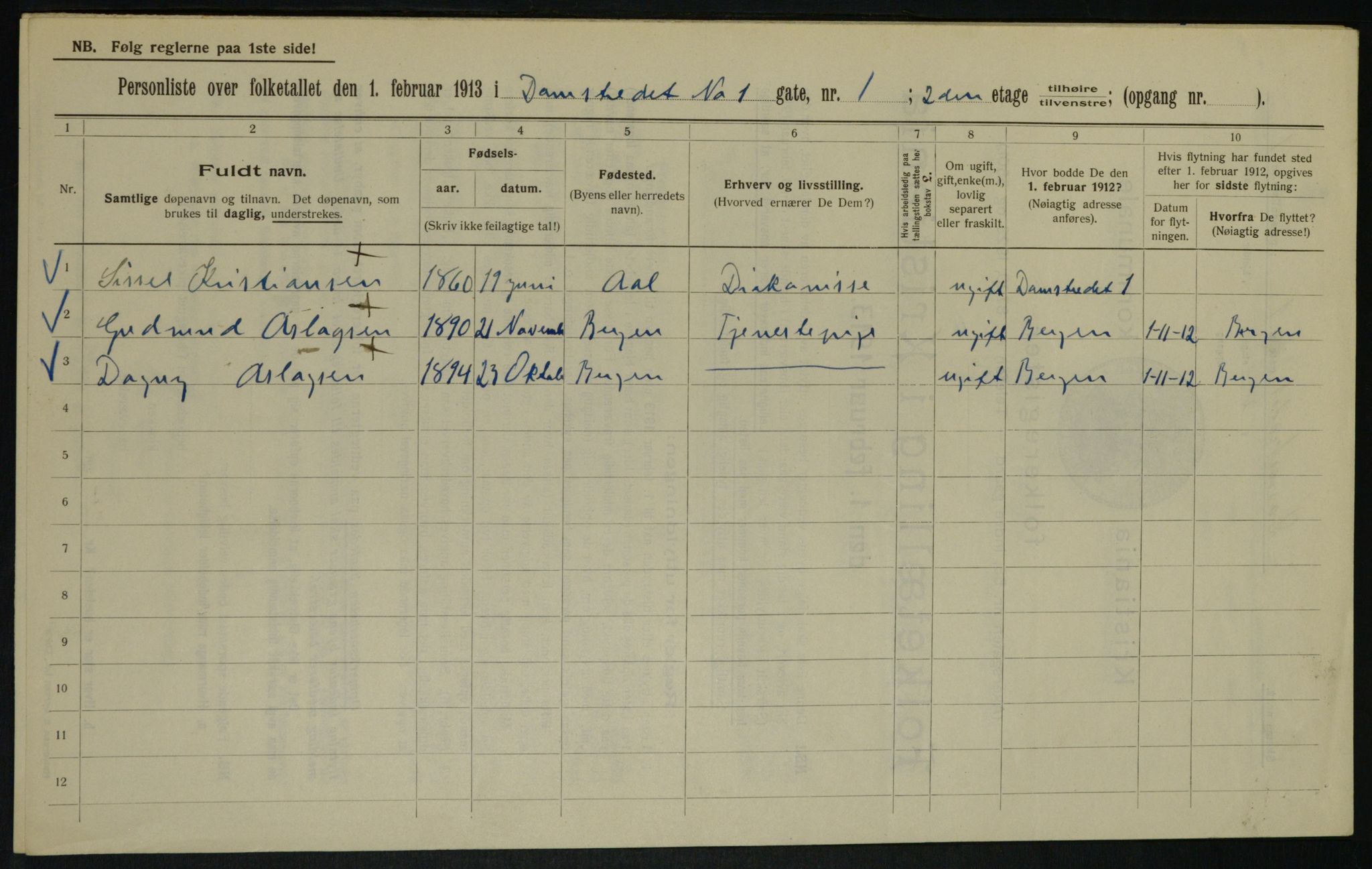 OBA, Municipal Census 1913 for Kristiania, 1913, p. 14420