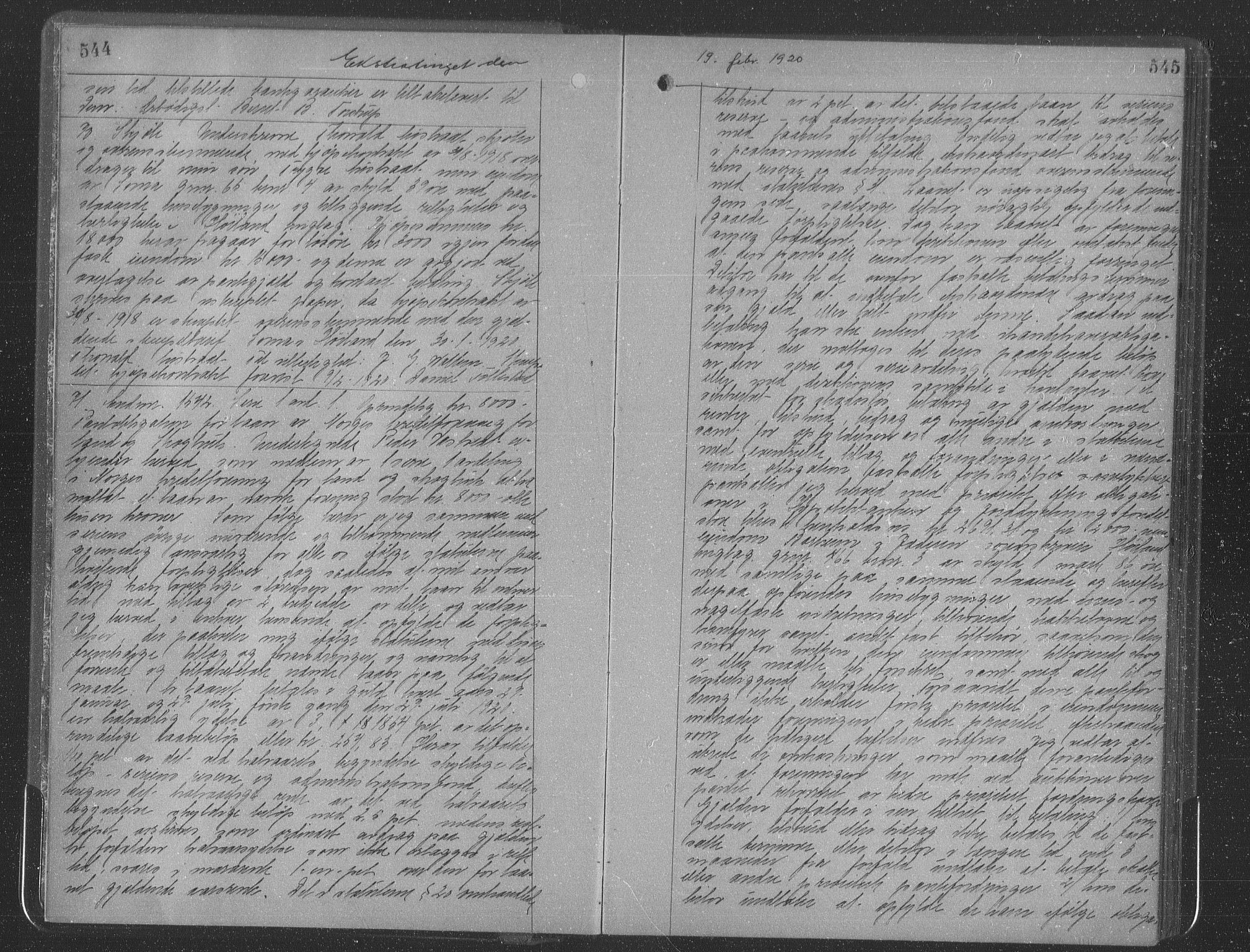 Jæren sorenskriveri, SAST/A-100310/01/4/41/41BF/L0036: Mortgage book no. 33b, 1920-1920, p. 544-545